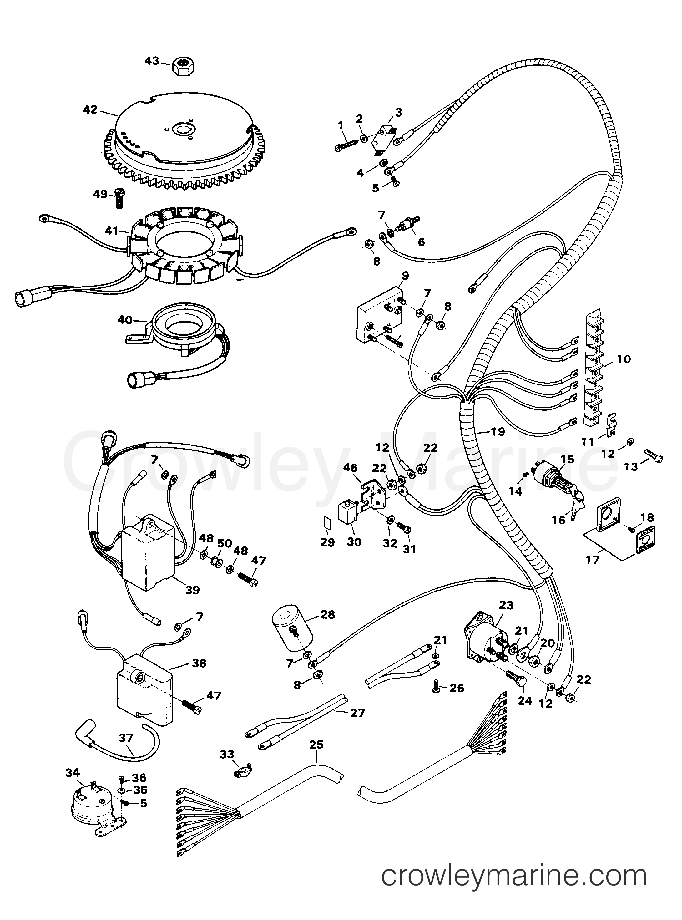 1981 Outboard 55 - H0559B81N - ELECTRICAL COMPONENTS