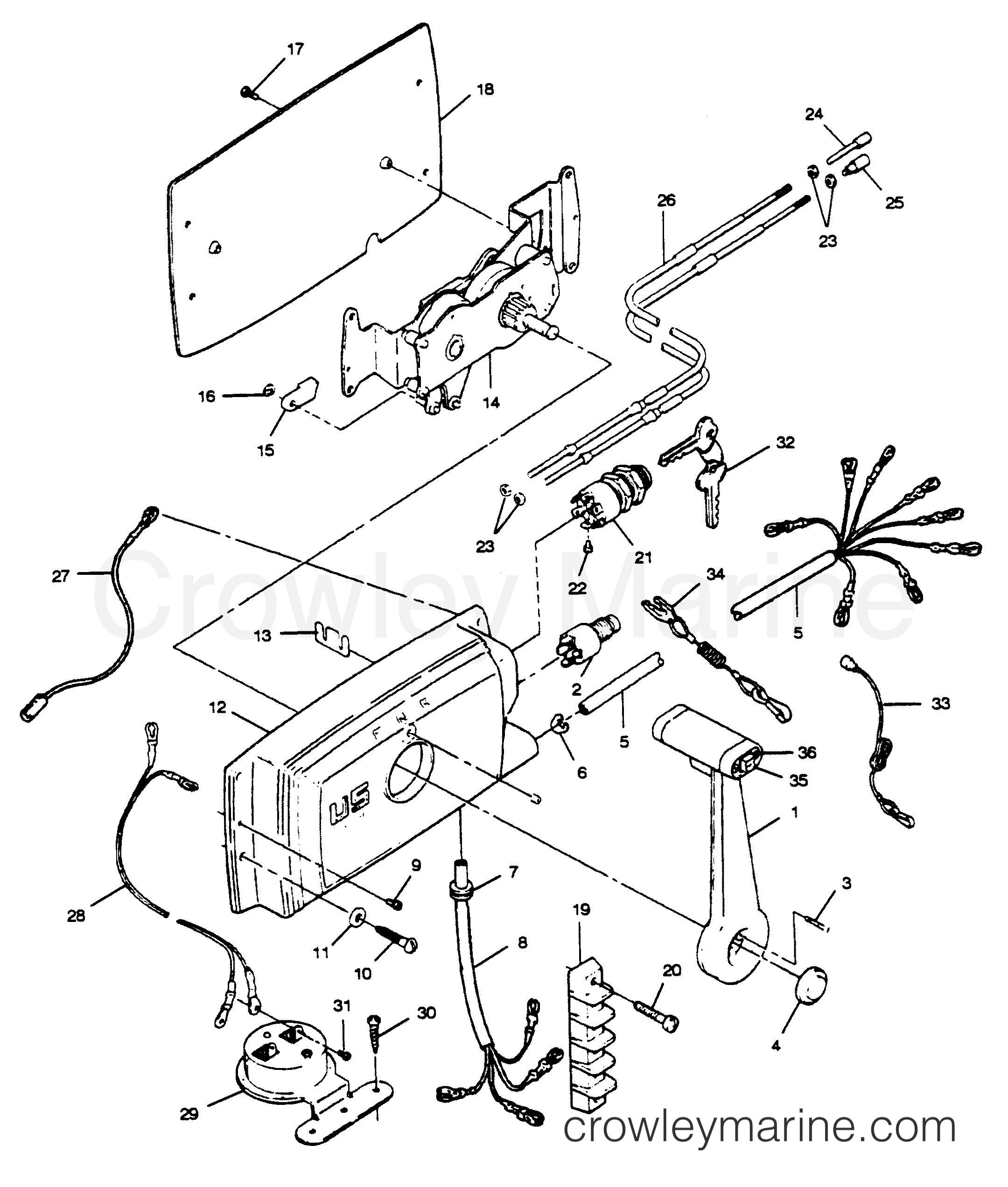 1989 Outboard 50 - 507F9B [Force] - REMOTE CONTROL
