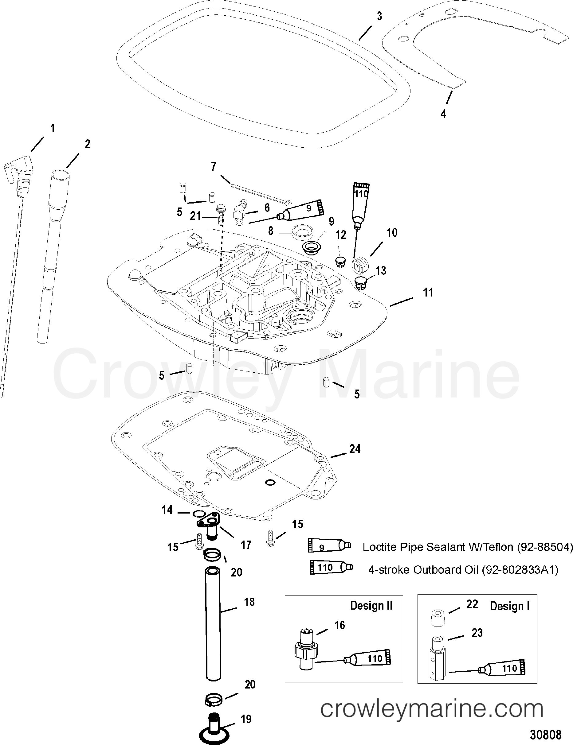 2002 Outboard 50 [ELPT 4] - 7F51412LD - ADAPTOR PLATE