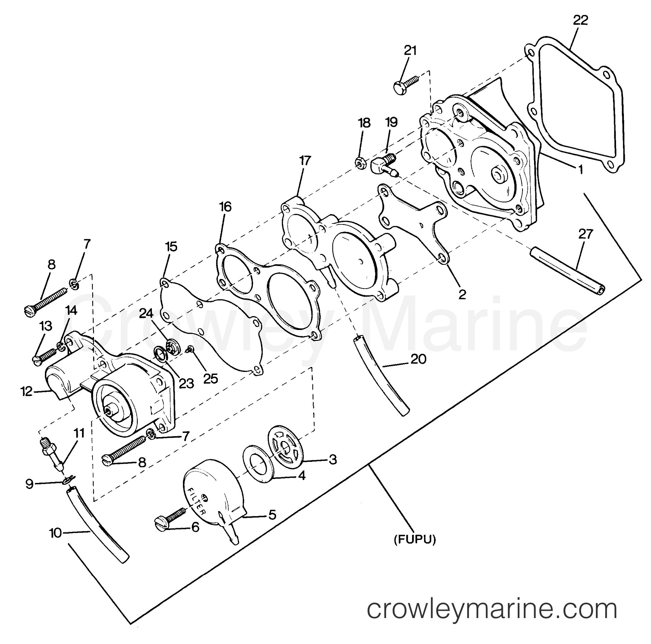 1987 Outboard 125 - 1258F7B [Force] - FUEL PUMP
