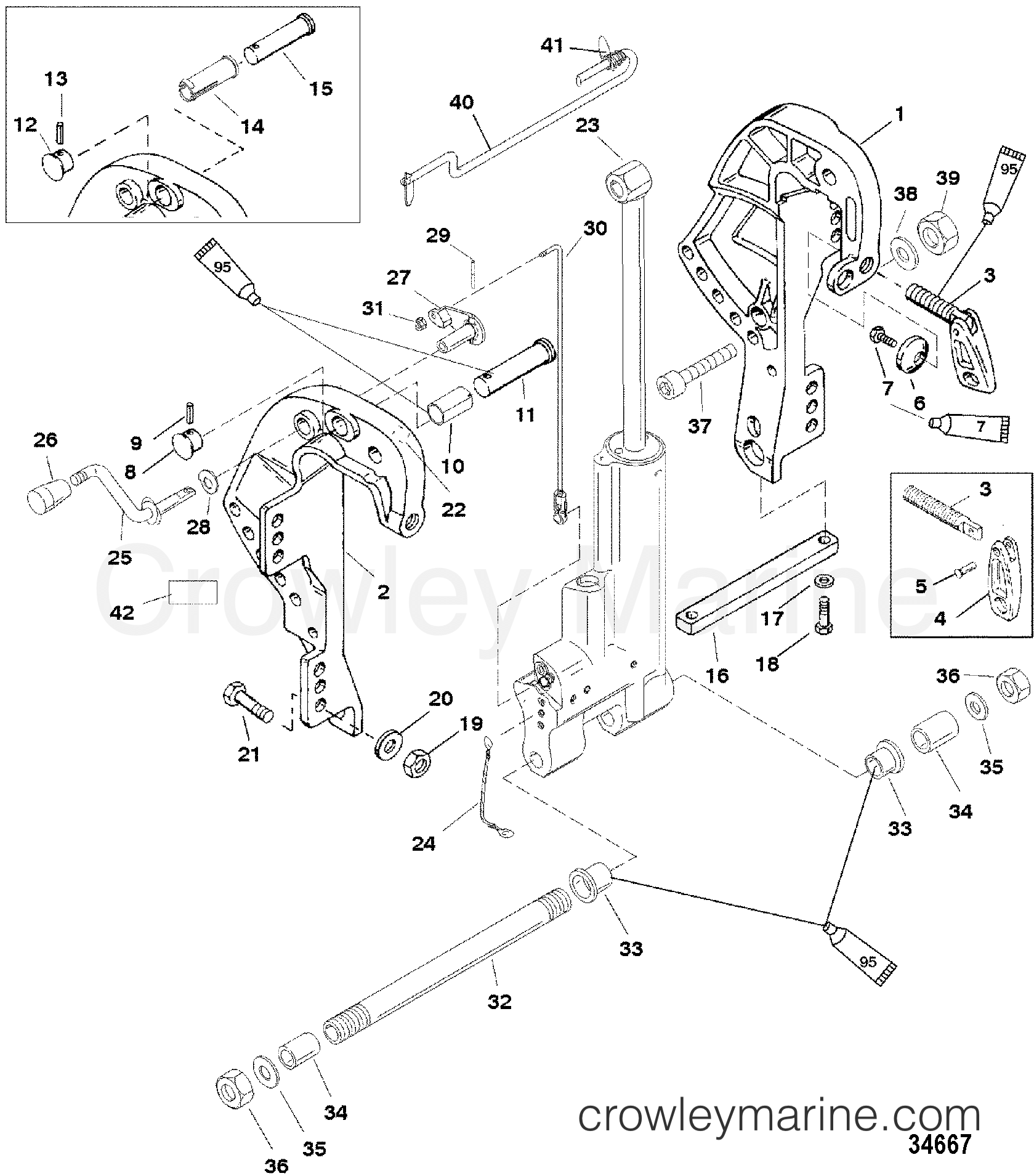 2000 Outboard 25 [ELPT/BF 4] - 7F25412JD - CLAMP BRACKET