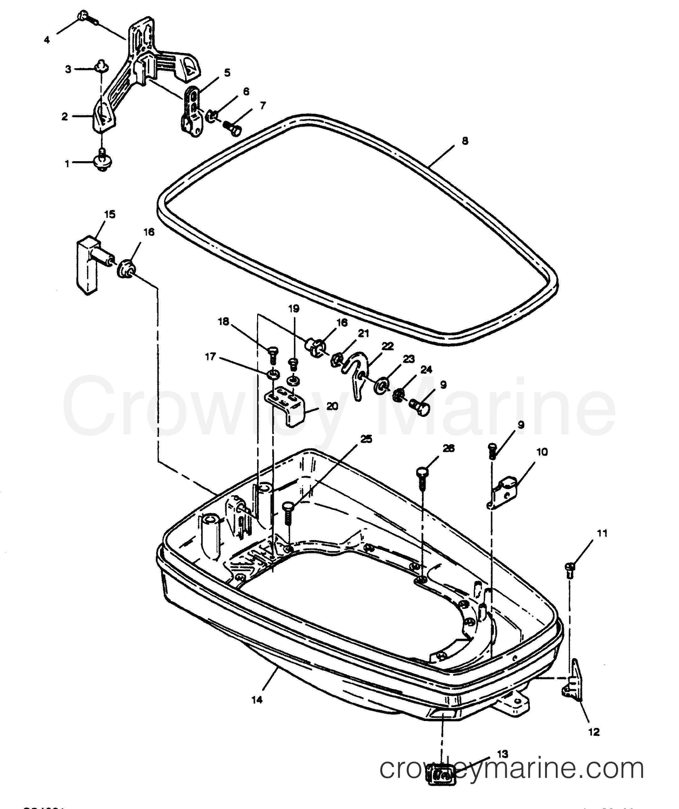 1989 Outboard 125 - 1258D9B [Force] - SUPPORT PLATE