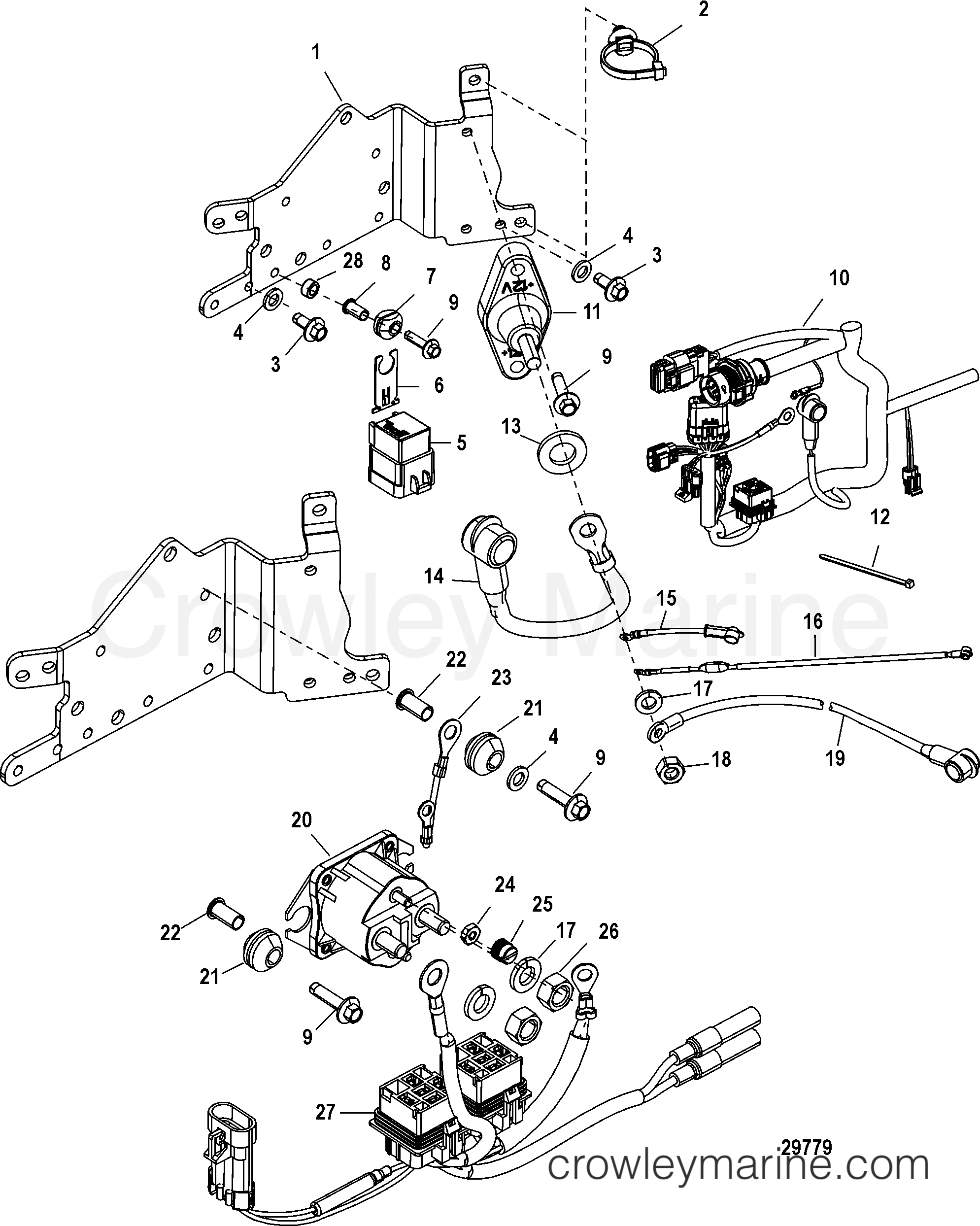 Serial Range Race Outboard JP 3.0L DFI - 1E003046 & Up - ELECTRICAL PLATE COMPONENTS