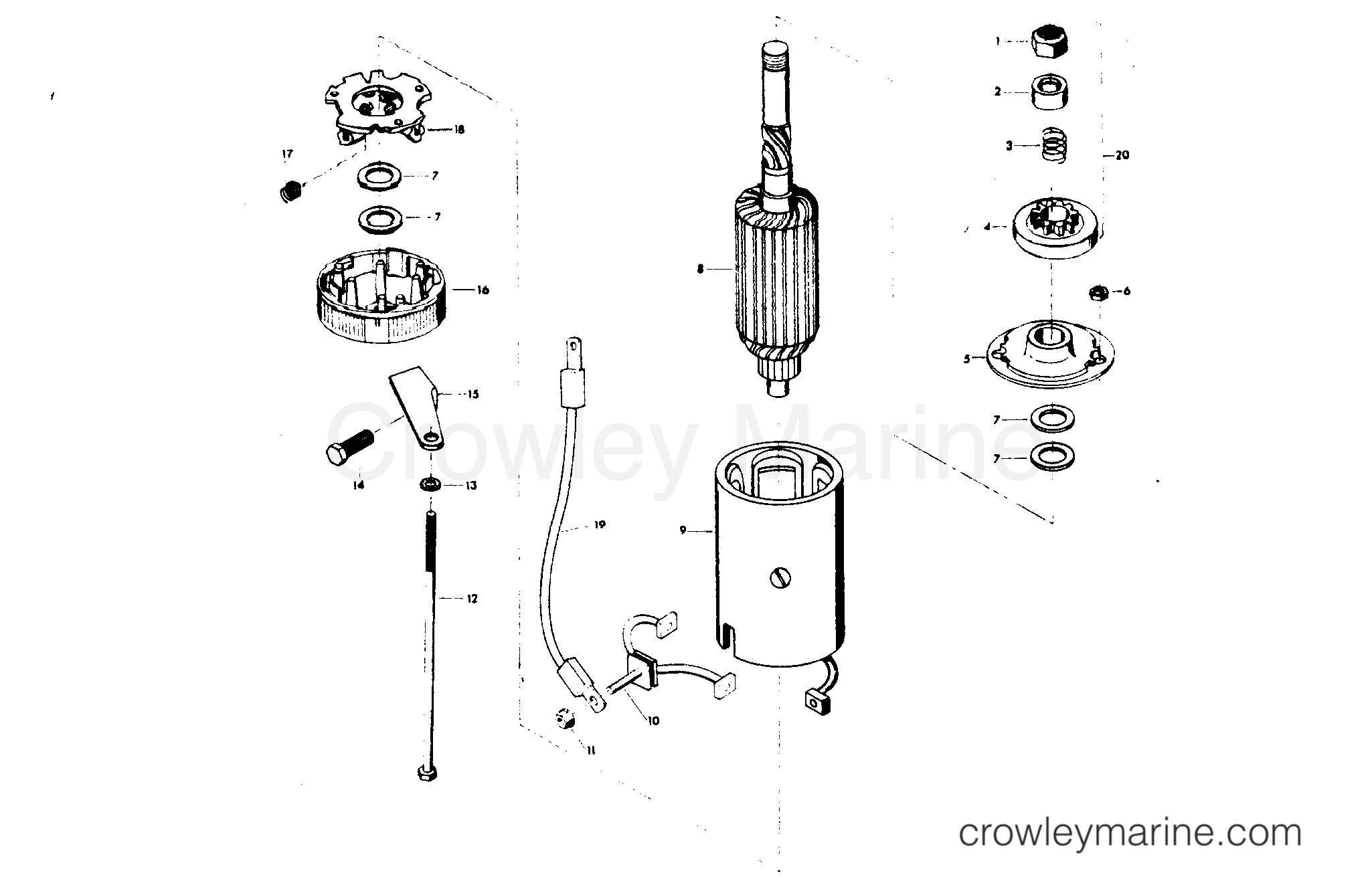 1978 Outboard 75 - 757B8D - ELECTRIC STARTER