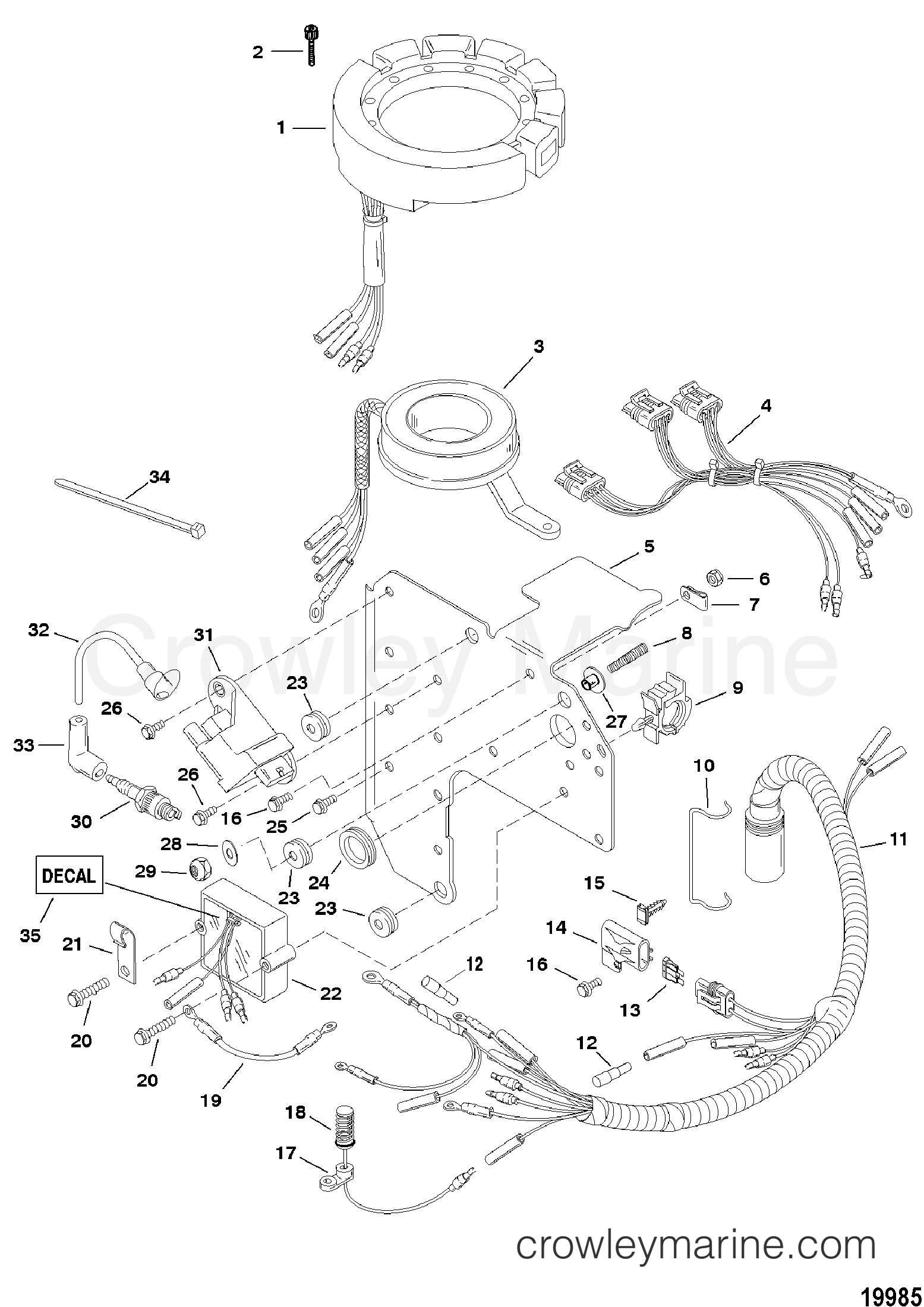 1996 Outboard 90 - H090412SD [ELPT] - ELECTRICAL COMPONENTS(IGNITION)