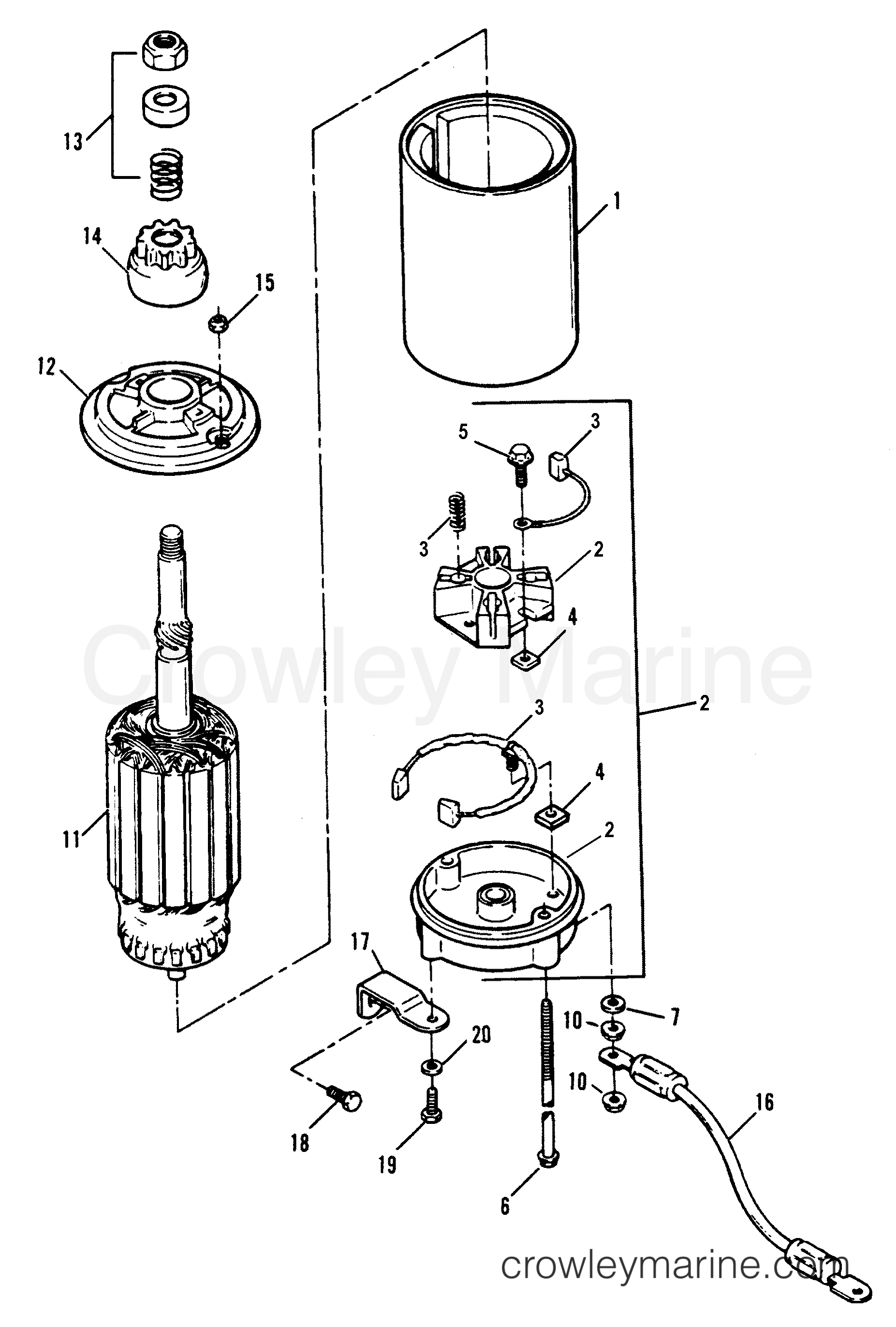 1991 Outboard 120 - H1208E91E [E] - STARTER
