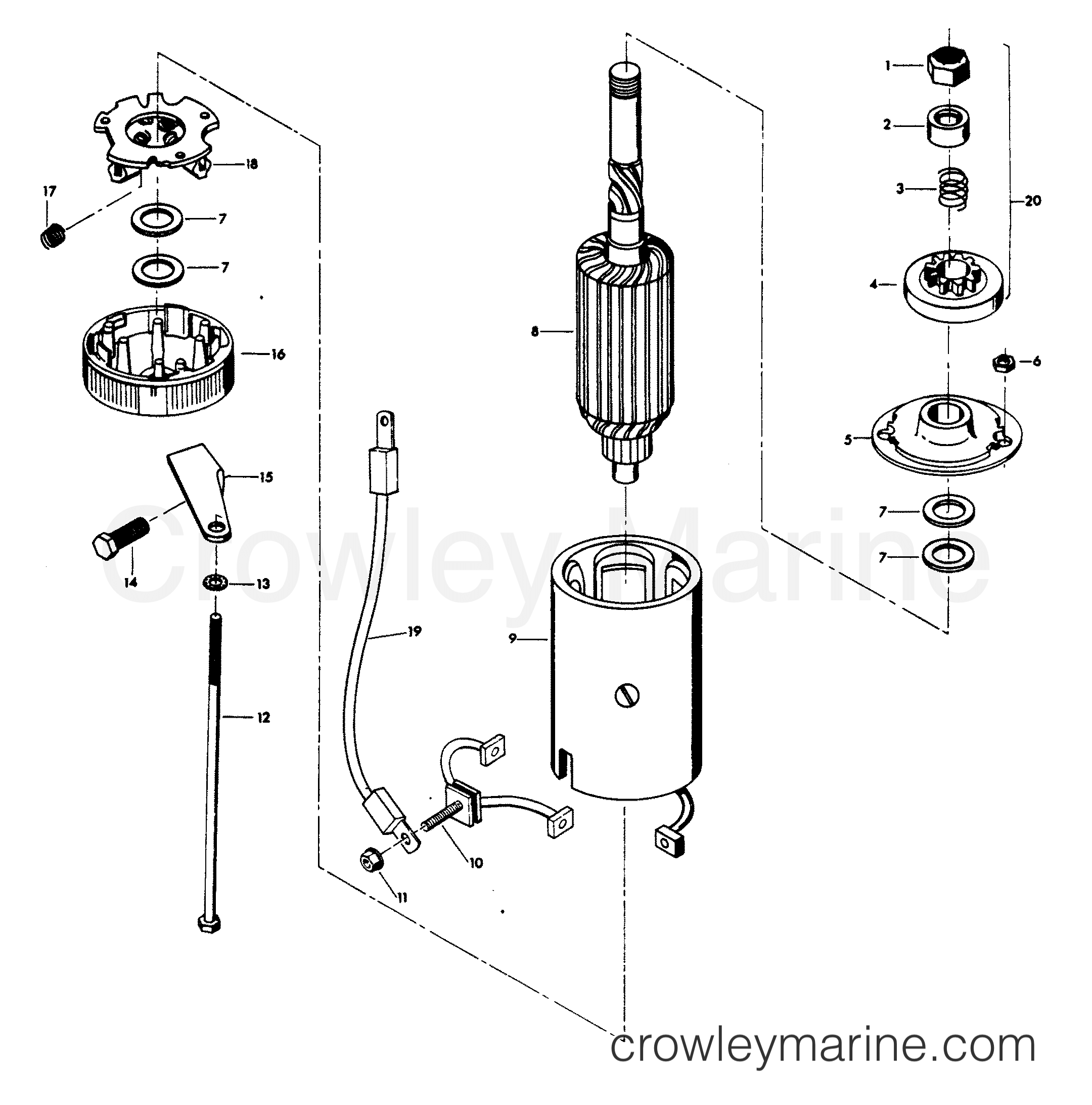 1980 Outboard 85 - 856BOH - STARTER