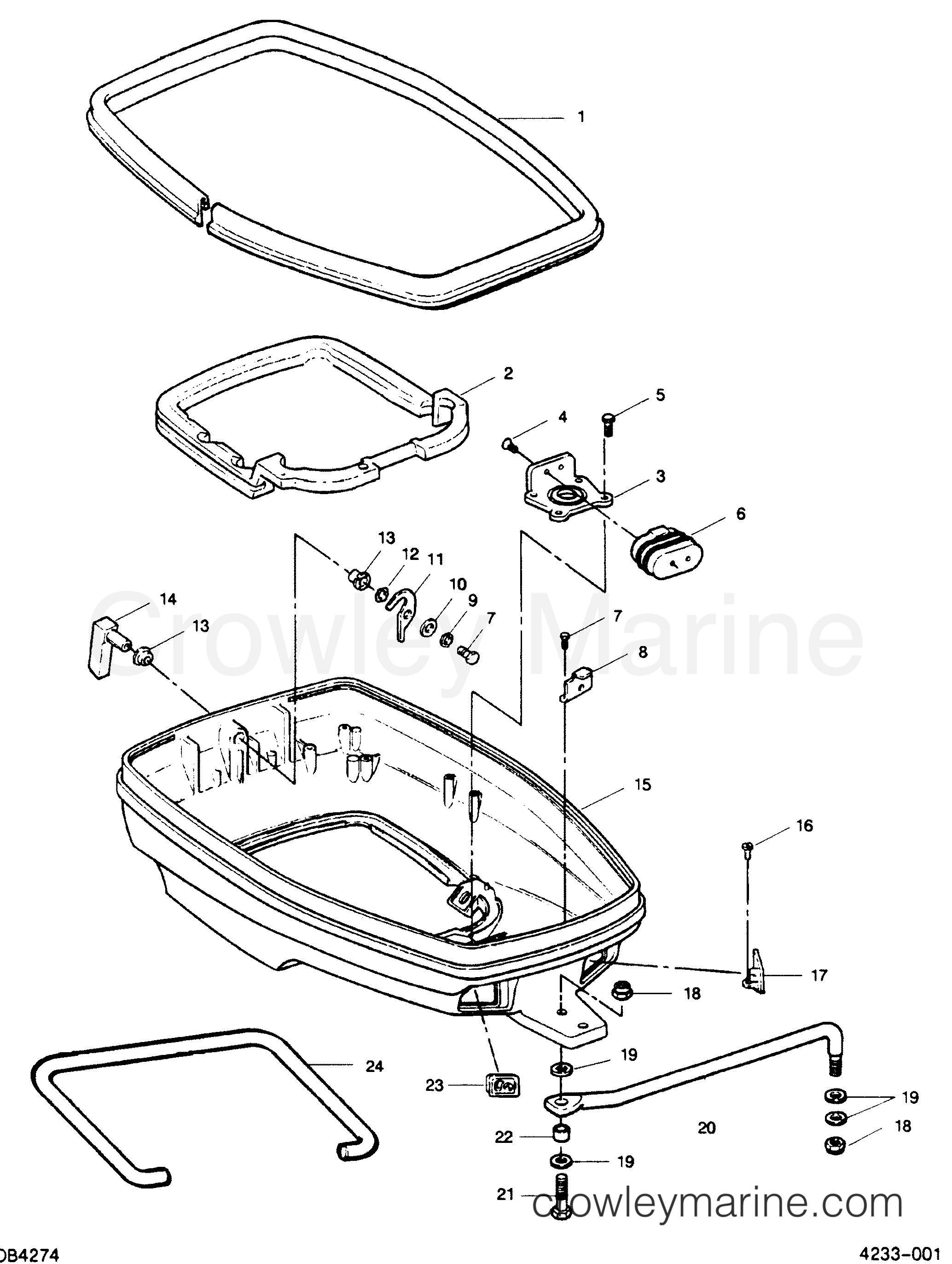 1989 Outboard 50 - 507X9A [Force] - SUPPORT PLATE