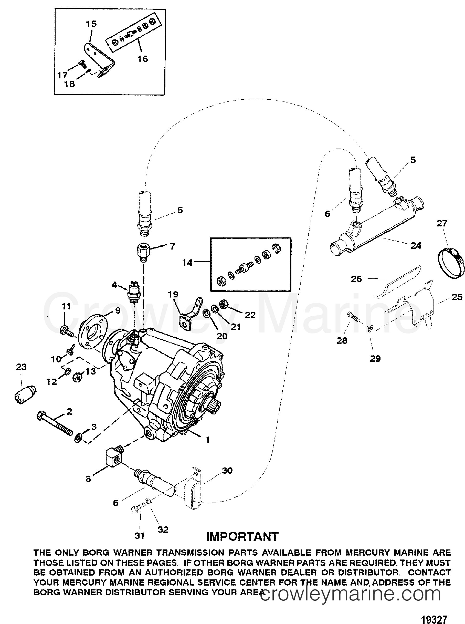 TRANSMISSION AND RELATED WARNER 71C AND 72C) 1998 Inboard