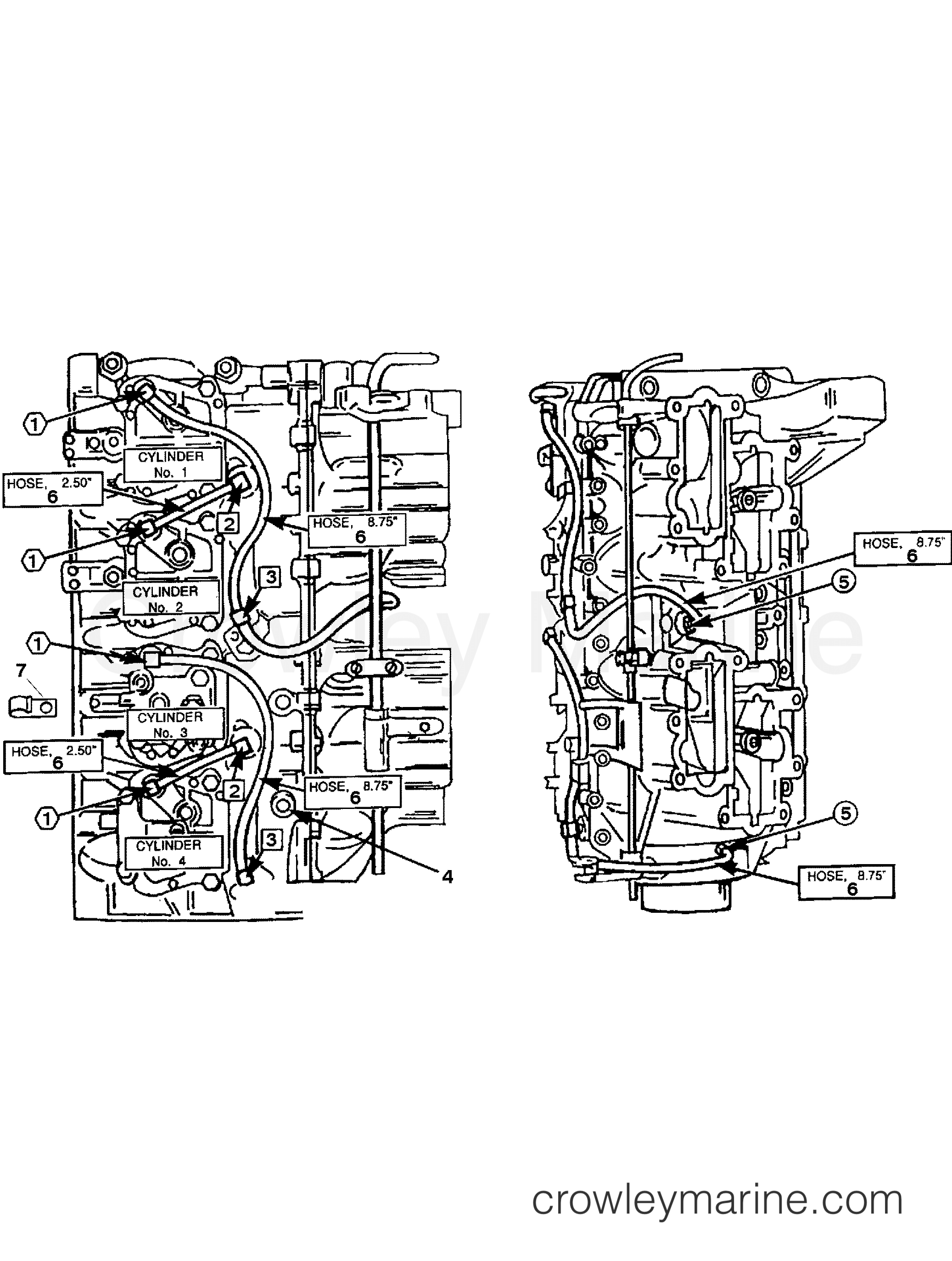 1998 Outboard 120 - H120412UT [ELPT] - RECIRCULATION SYSTEM