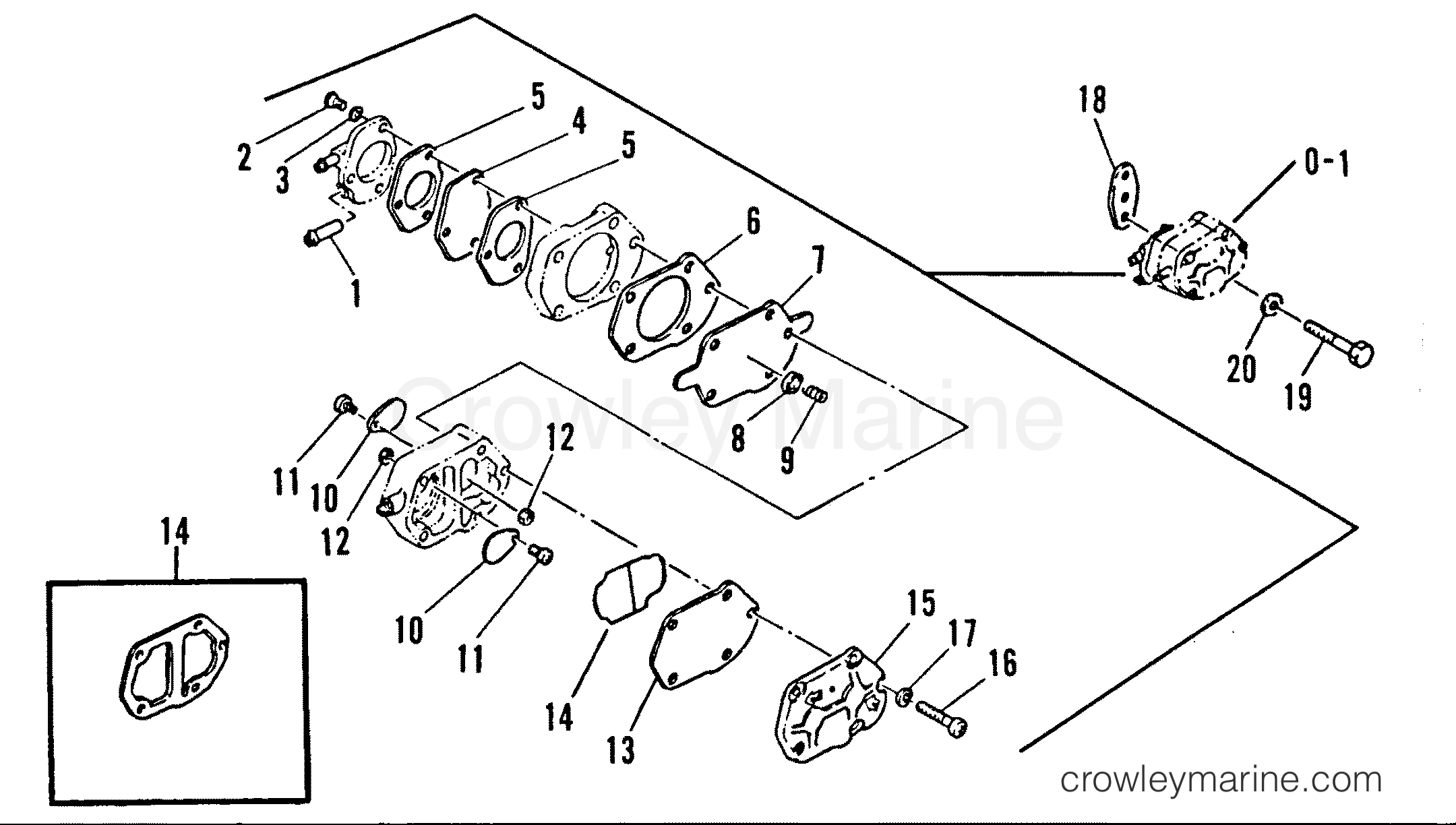 1990 Outboard 25 [ML] - 7025218SW - FUEL PUMP