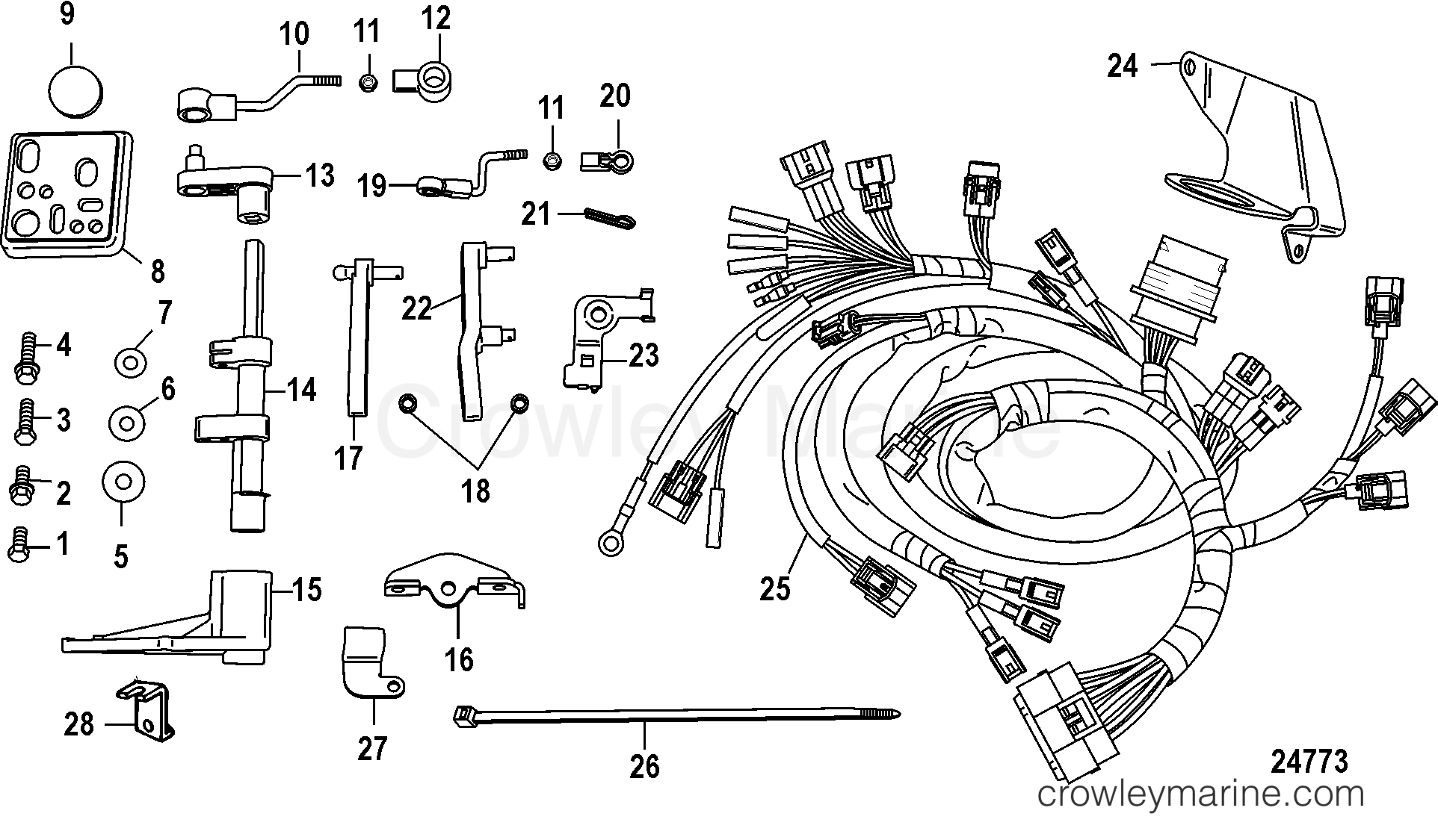 CONVERSION KITELECTRIC START, 889246A33 2006 Outboard 25EFI [E 4