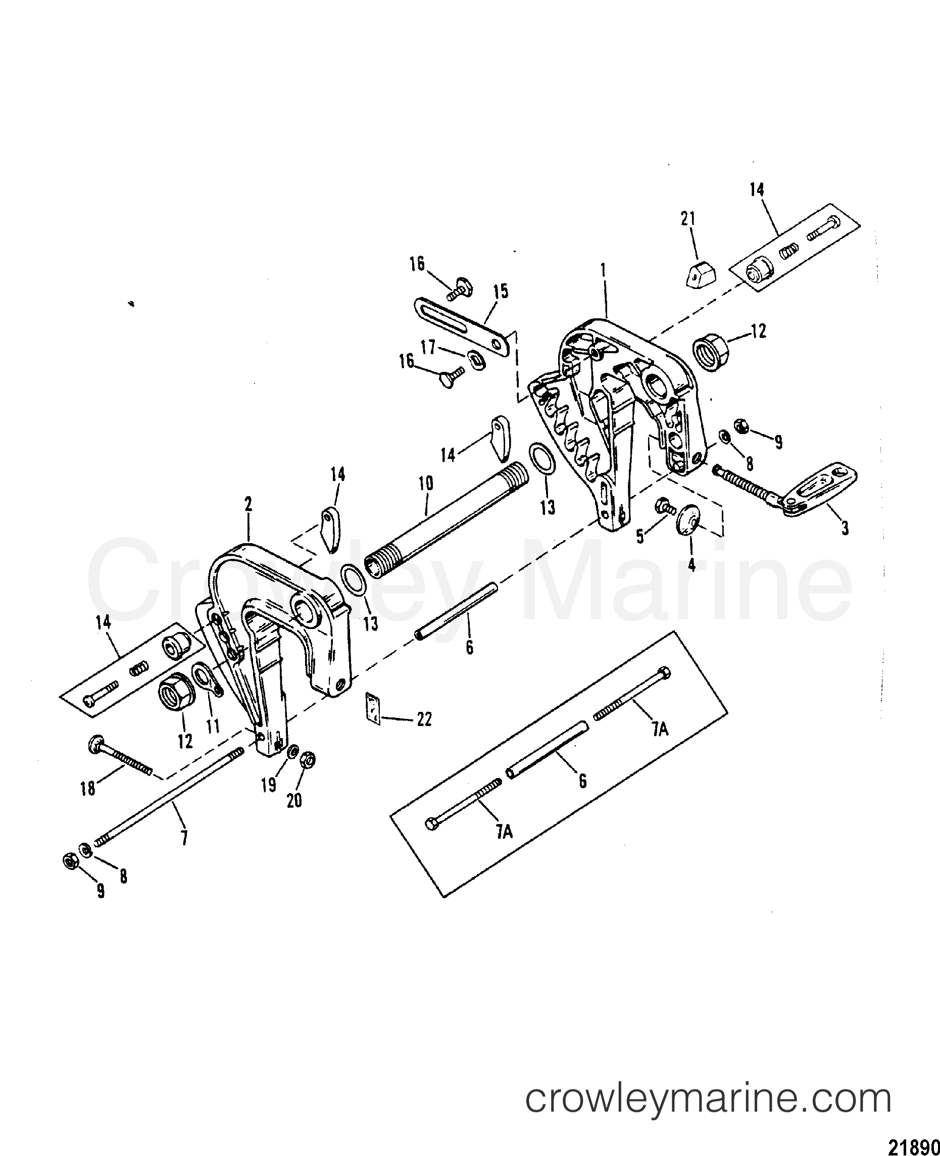 1989 Outboard 8 [MH] - 7008201PC - CLAMP BRACKET