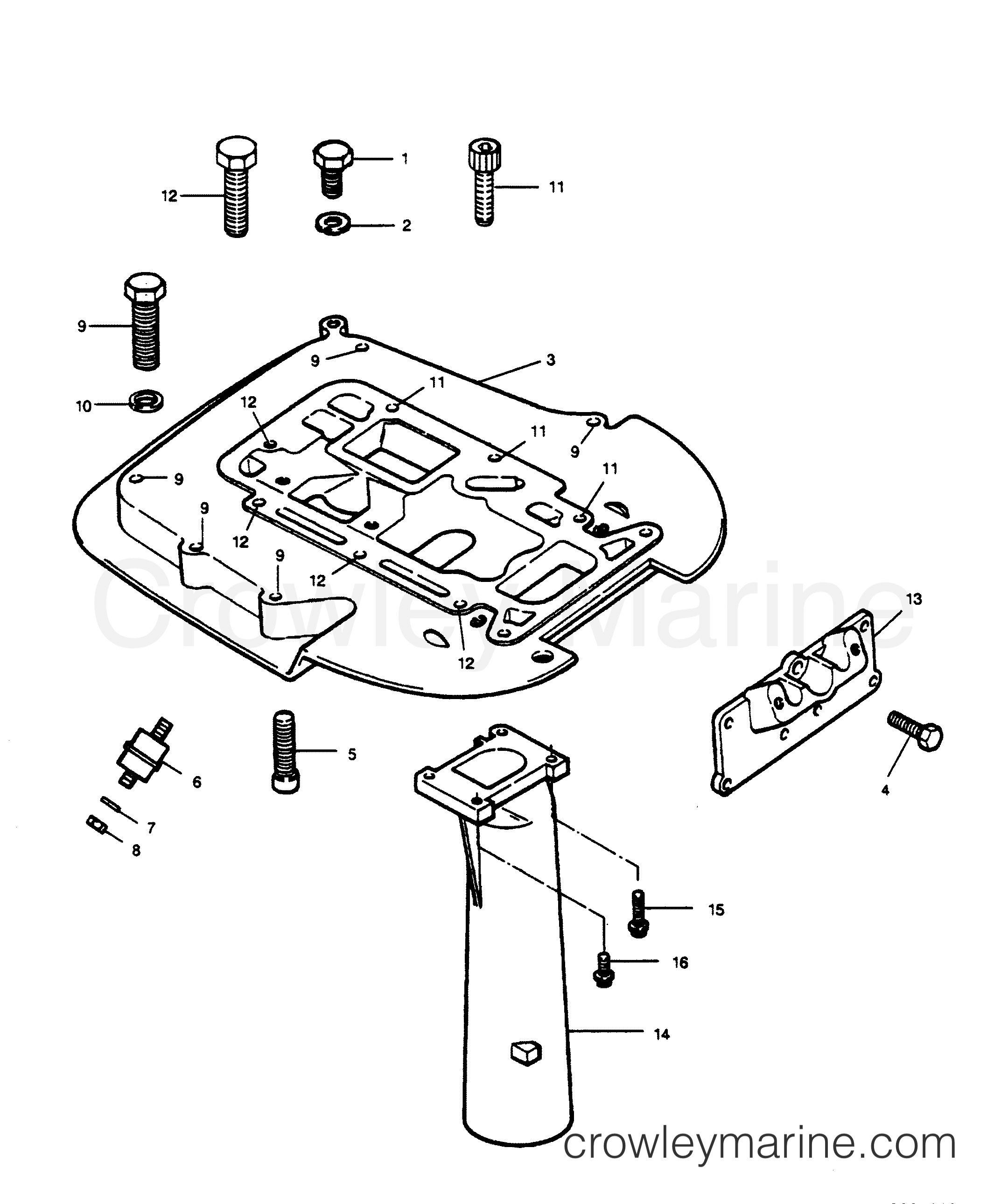 1990 Outboard 50 - 507A90C [Force] - SPACER PLATE