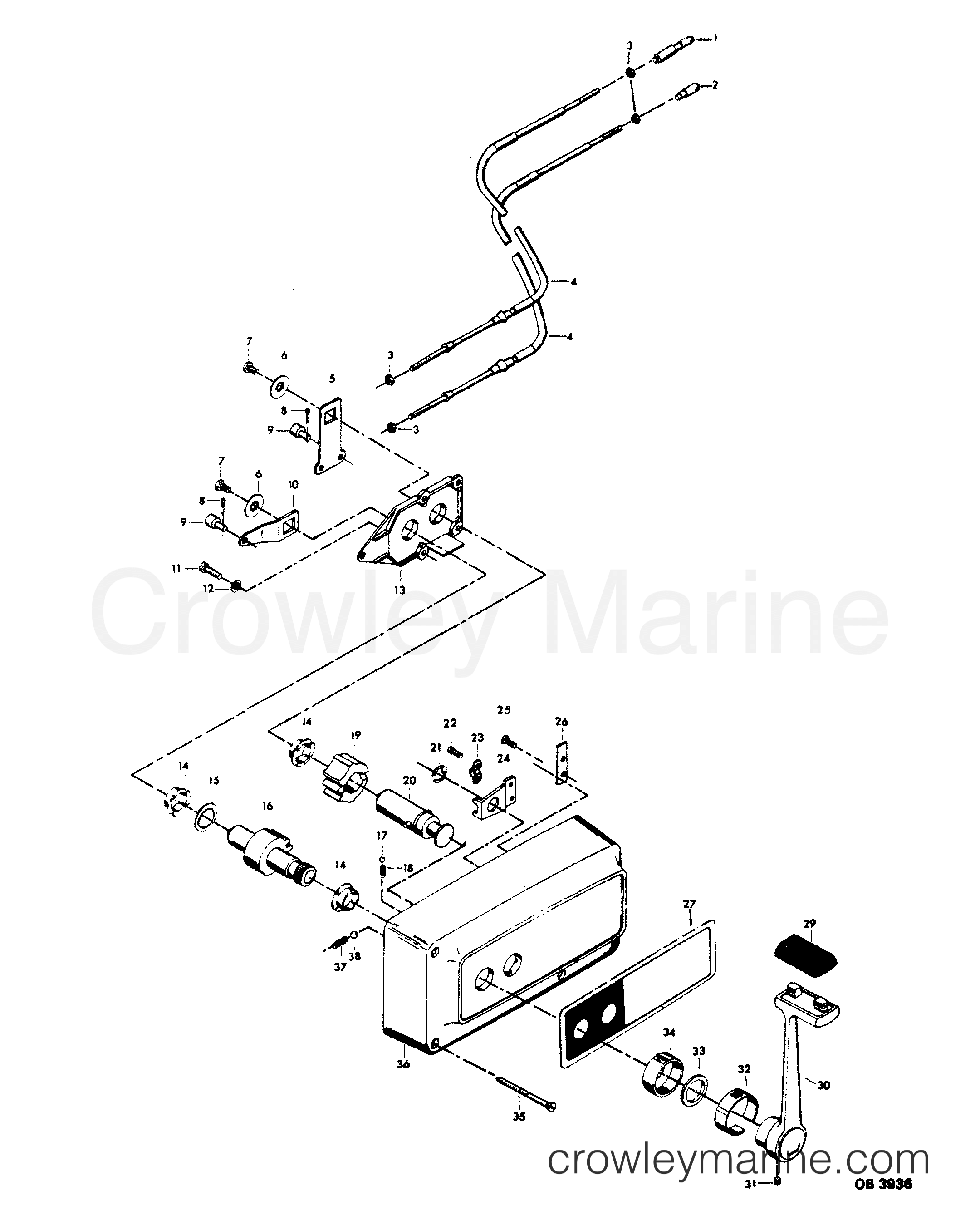 1984 Outboard 60 - 608V4A [Force] - REMOTE CONTROL