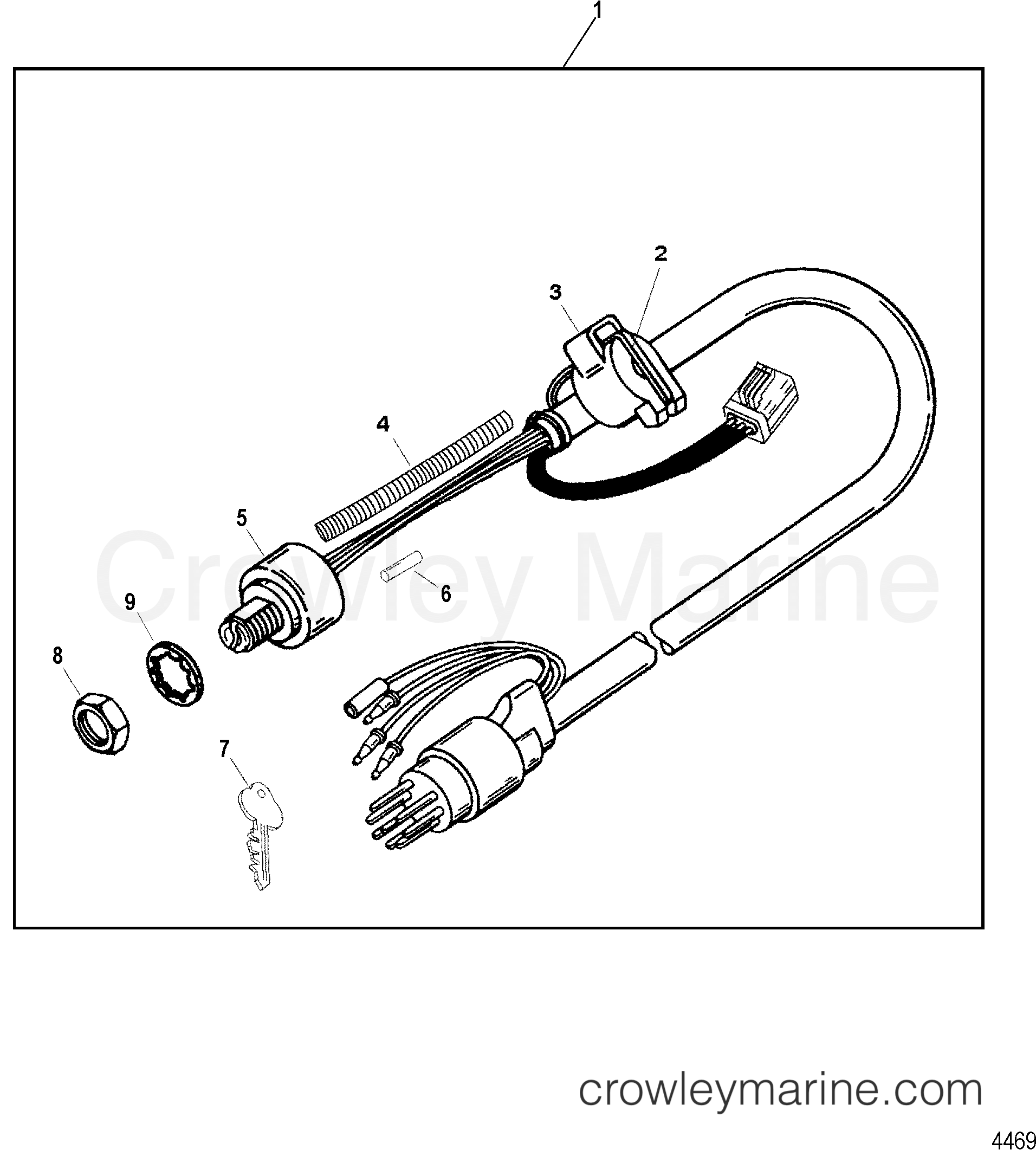 KEY SWITCH ASSEMBLY 2000 Sport Jet 210 [JETPUMP] S721P52WS Crowley