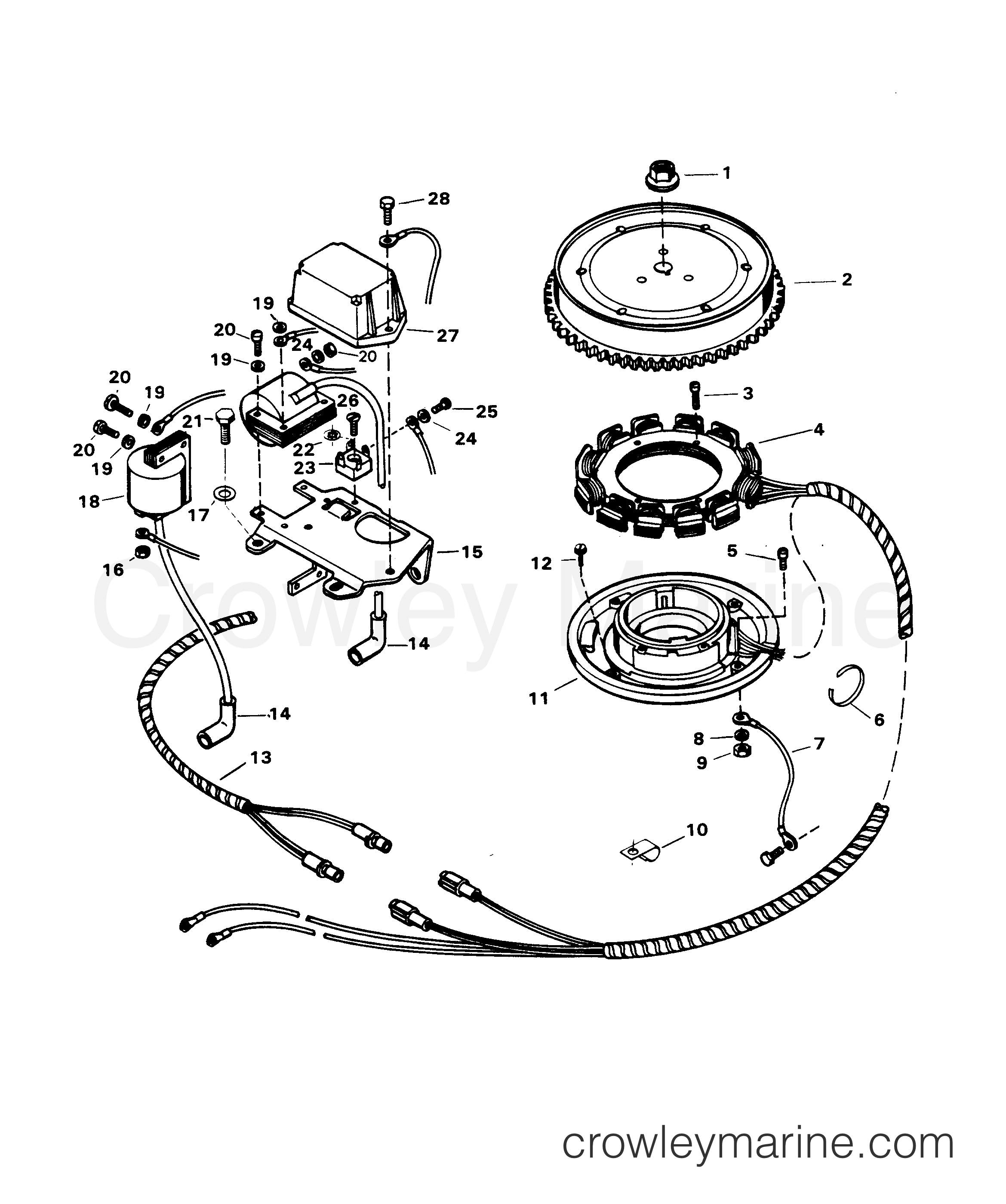 1981 Outboard 20 - H0202B81M - ALTERNATOR