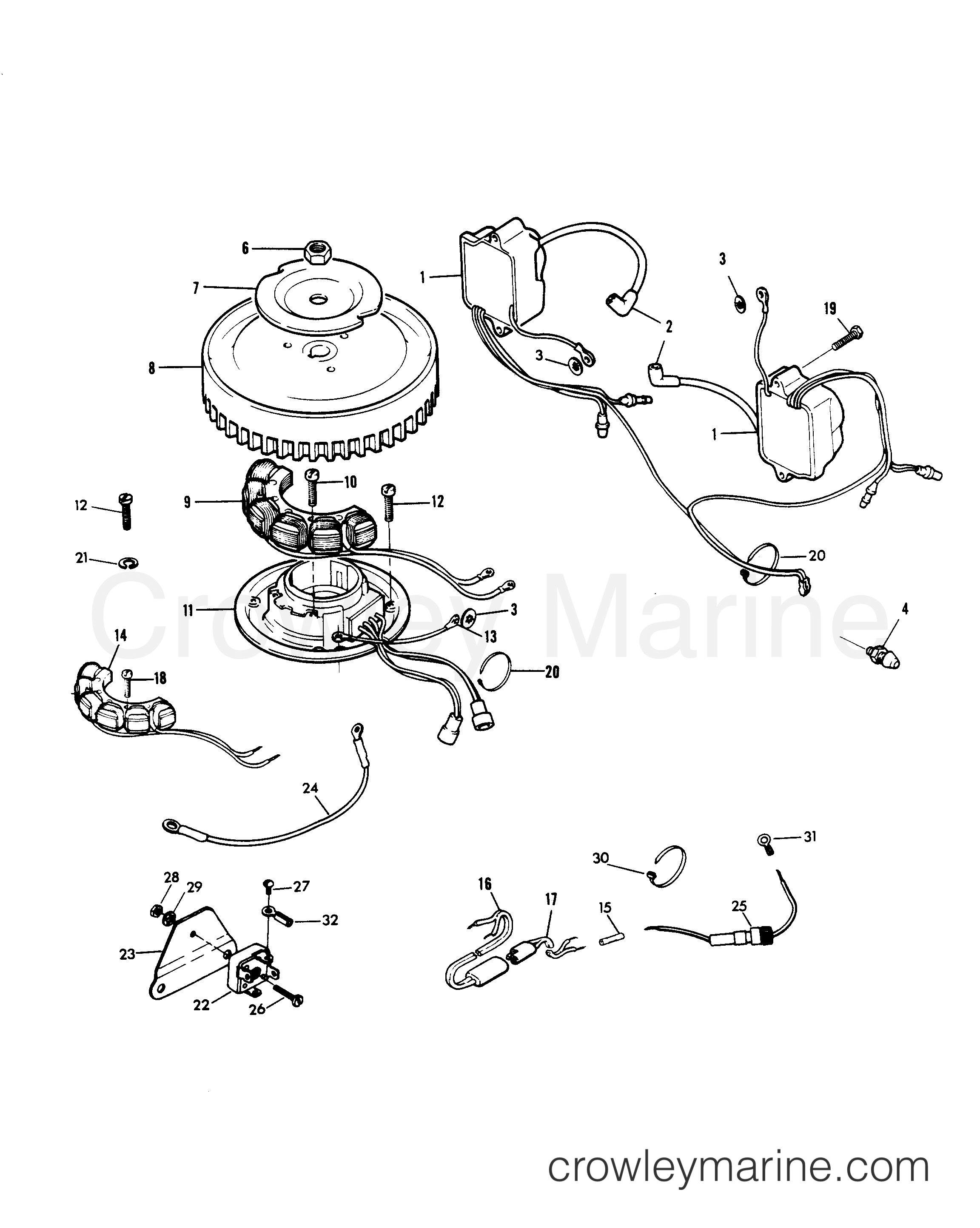 1980 Outboard 6 - H0065H80A [A] - ELECTRICAL COMPONENTS