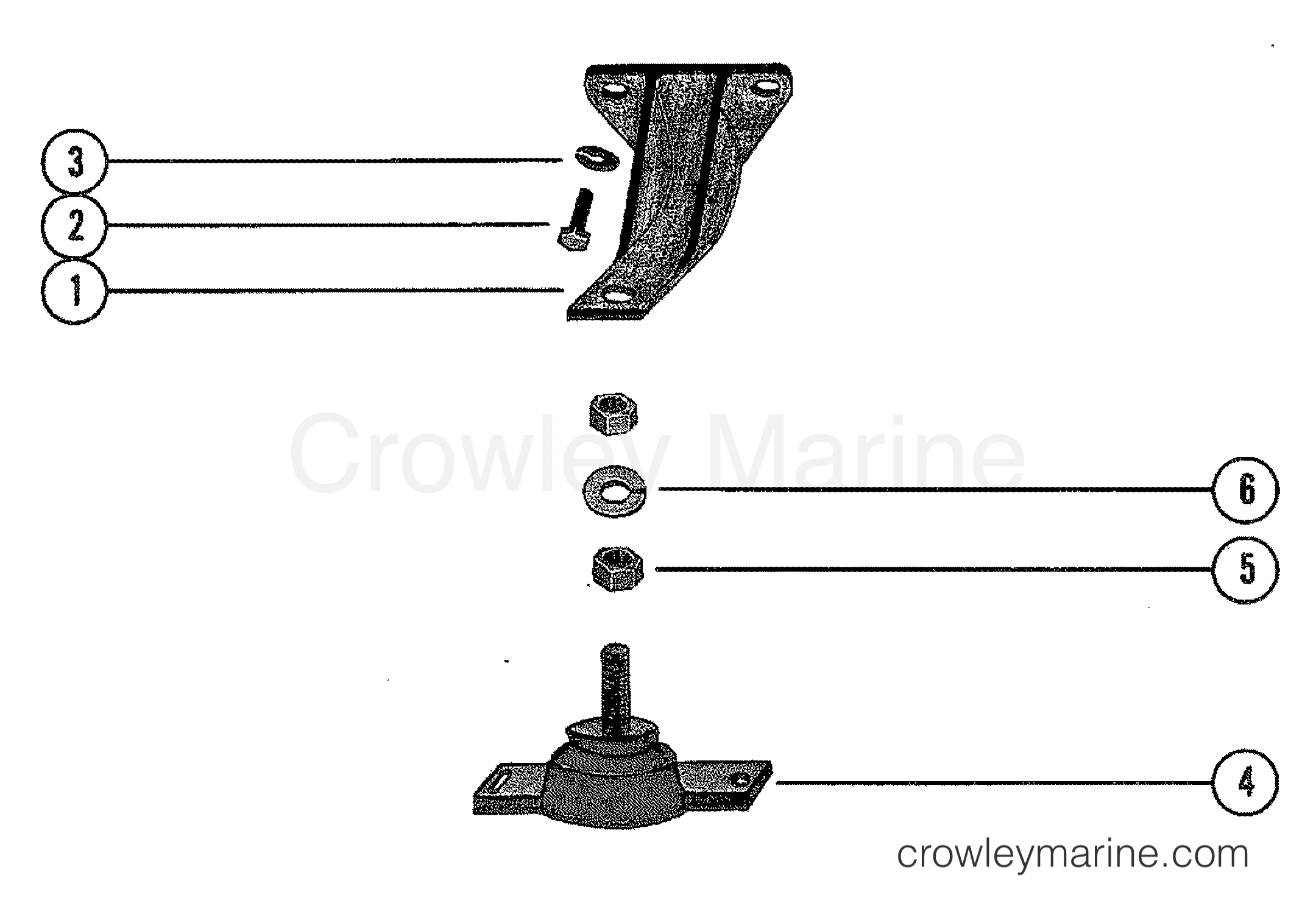 1982 Stern Drive 898 - 08986342 - ENGINE MOUNTING
