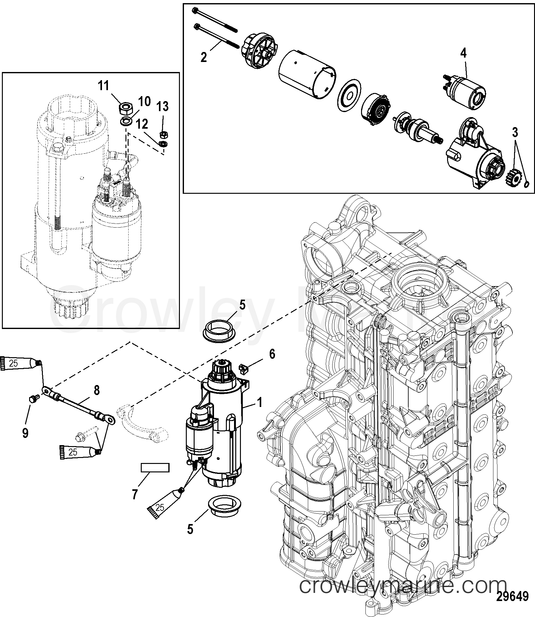 2006 Outboard 200 [L 4] - 7200V13IR - STARTER MOTOR