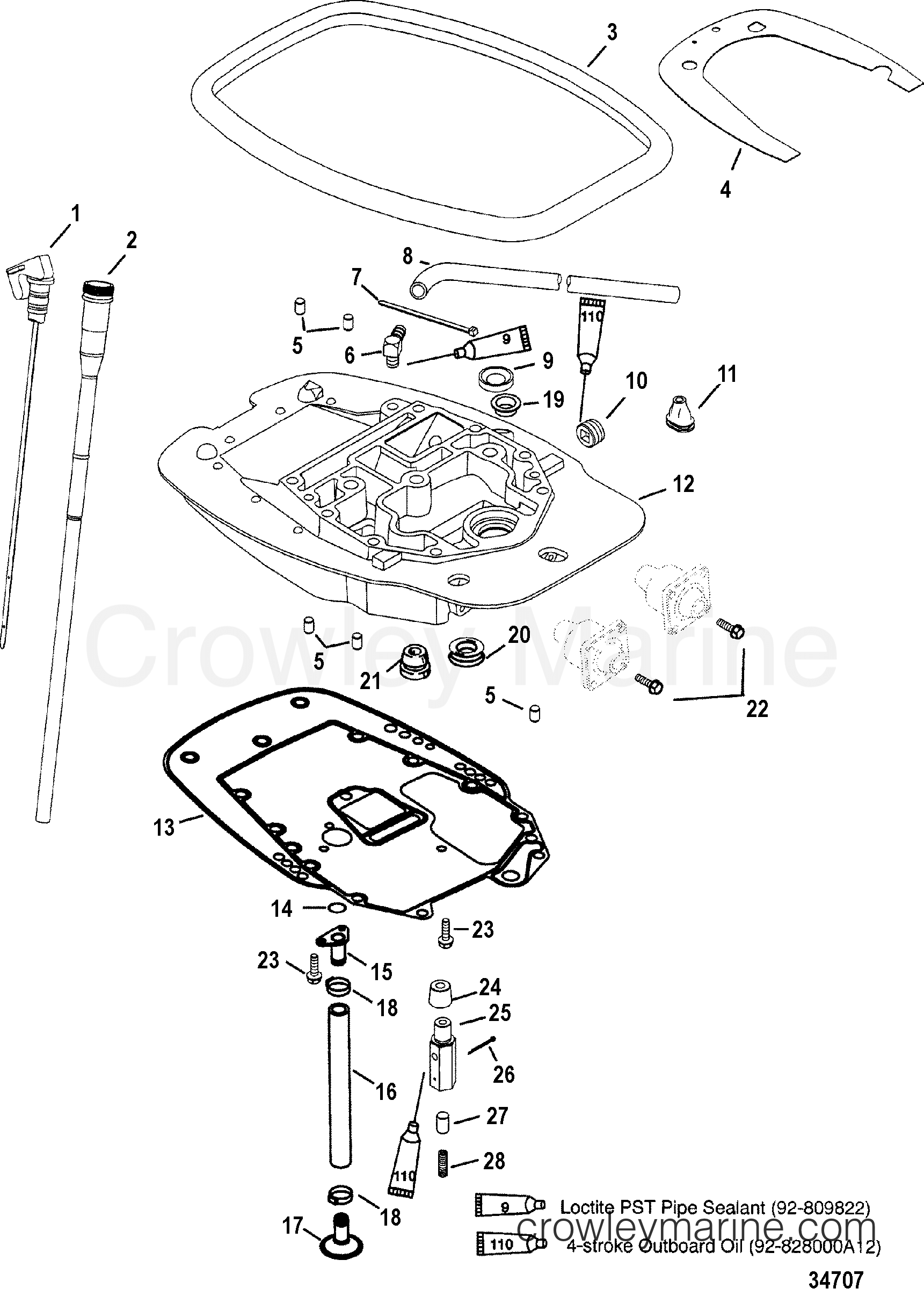 1999 Outboard 50 [ELHPT 4] - 7F50411HD - ADAPTOR PLATE