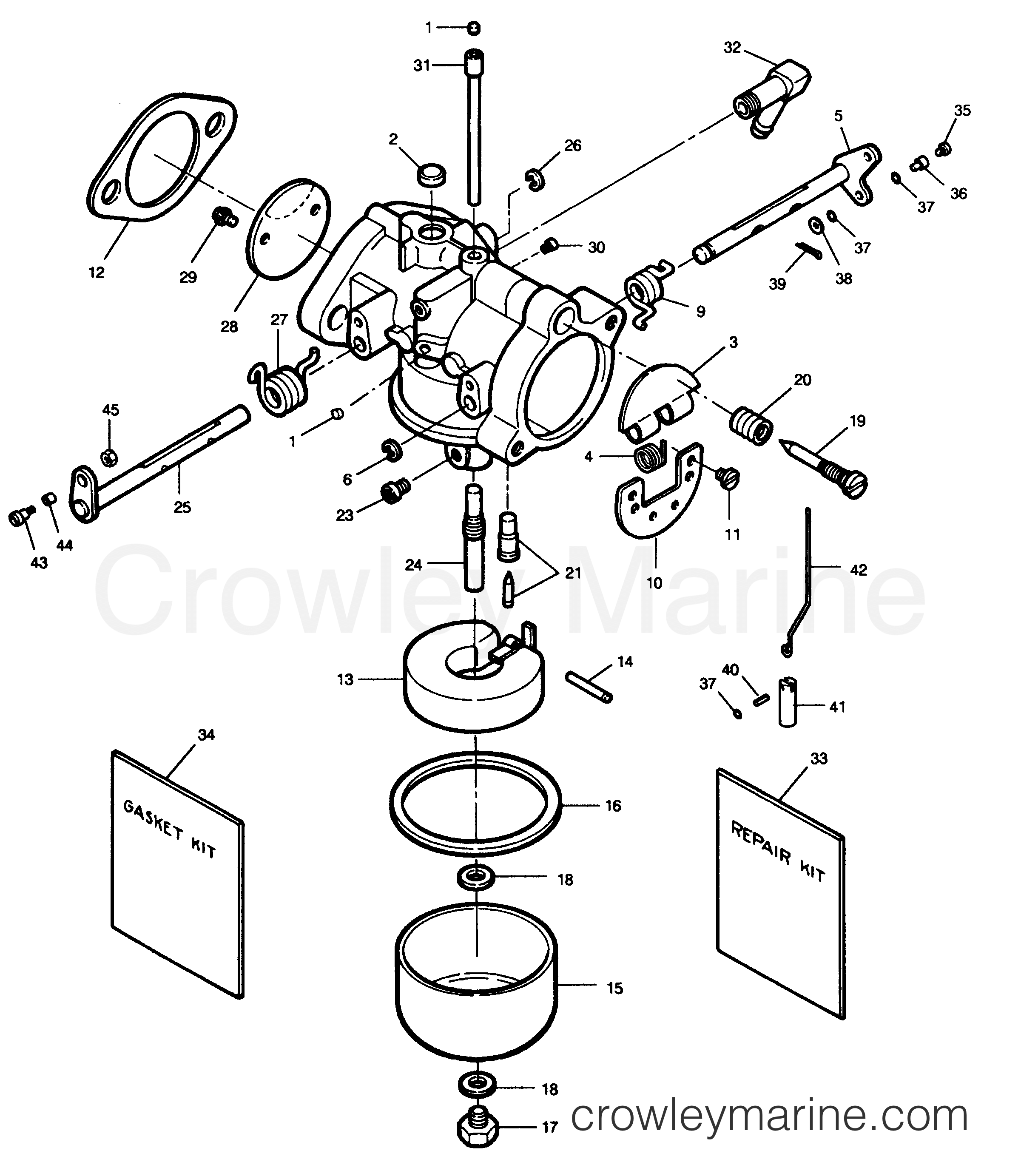 1991 Outboard 35 - 356E91B [Force] - CARBURETOR