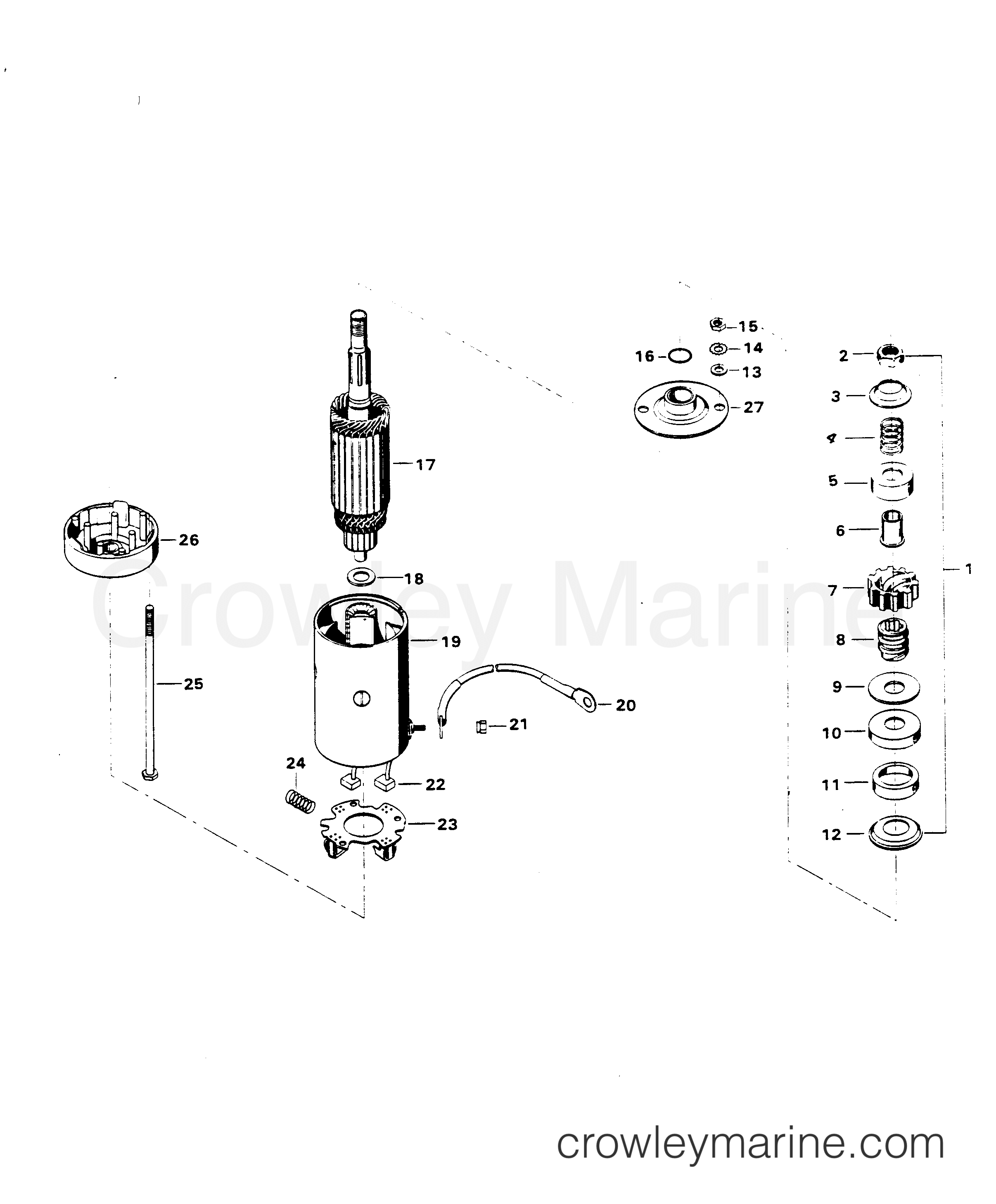 1982 Outboard 50 - 507B2B - ELECTRIC STARTER
