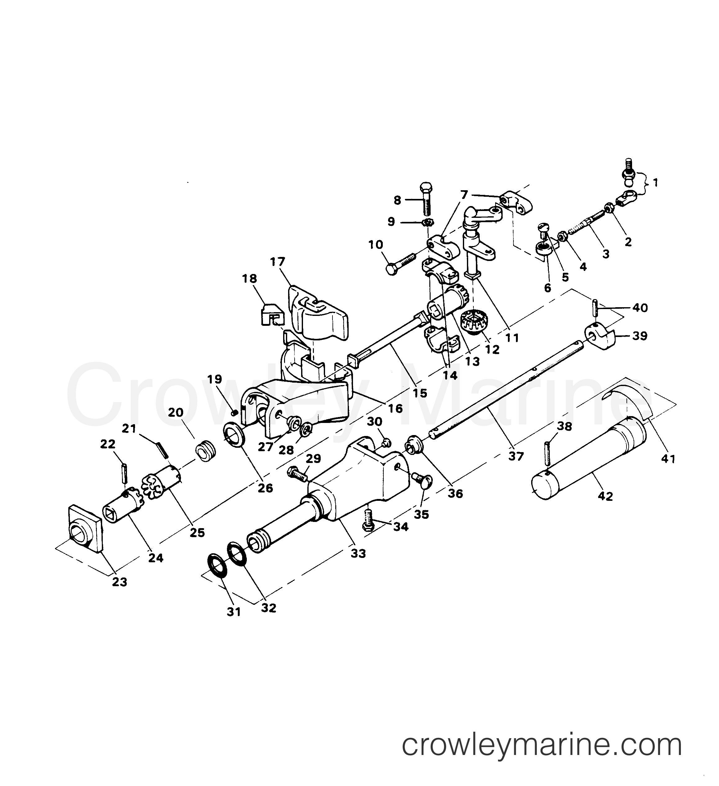 1983 Outboard 7.5 - 72B3F - STEERING ARM