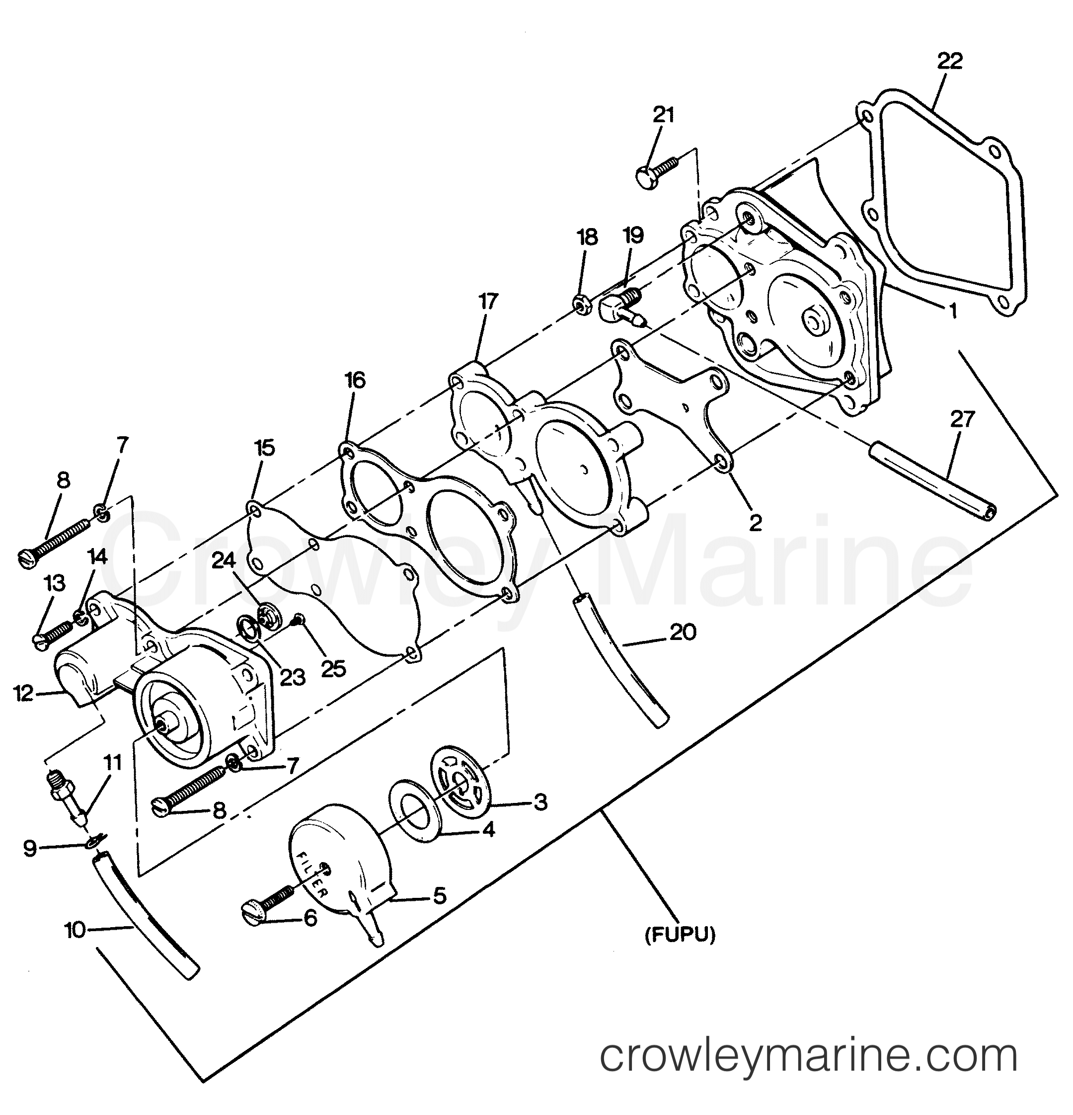 1988 Outboard 125 - 1258F8A [Force] - FUEL PUMP