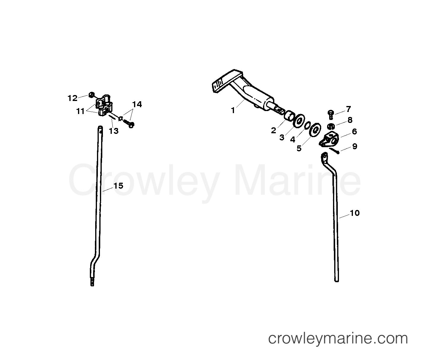 1997 Outboard 5 - H005201TM [MH] - SHIFT LINKAGE