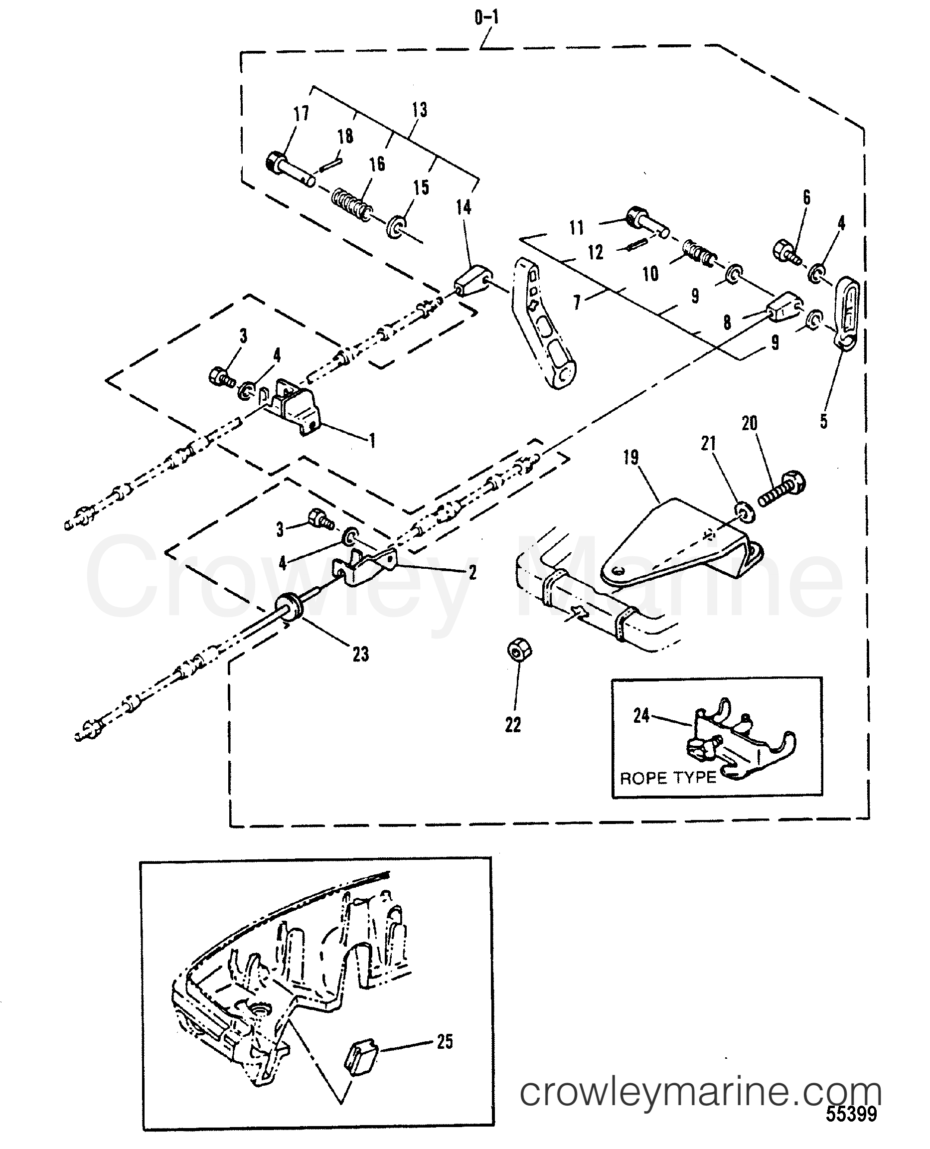 Serial Range Outboard 20C (THRU PROP. EXHAUST) - 6A9-010112 & Up - REMOTE CONTROL ATTACHING KIT