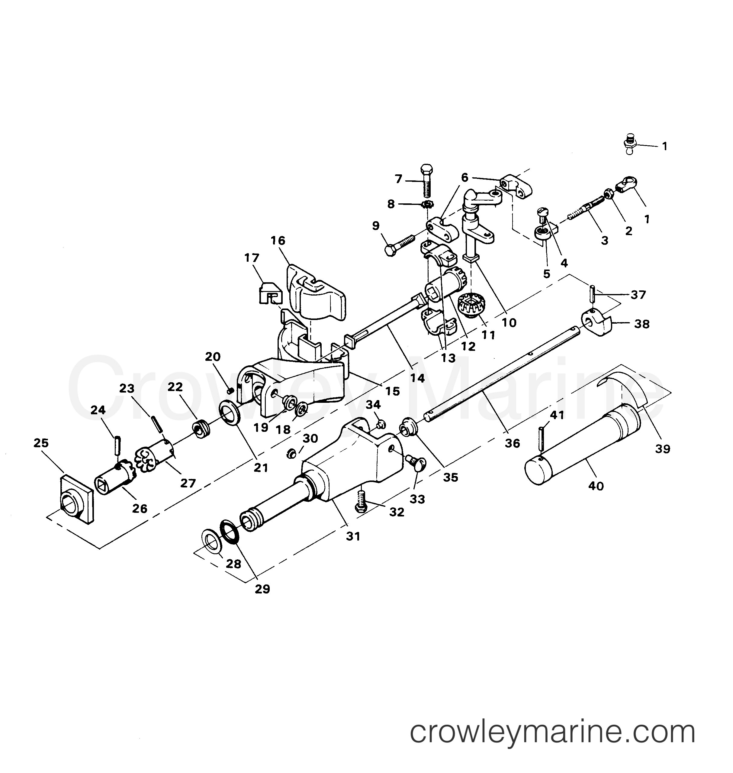1981 Outboard 6 - 64BIG - STEERING ARM