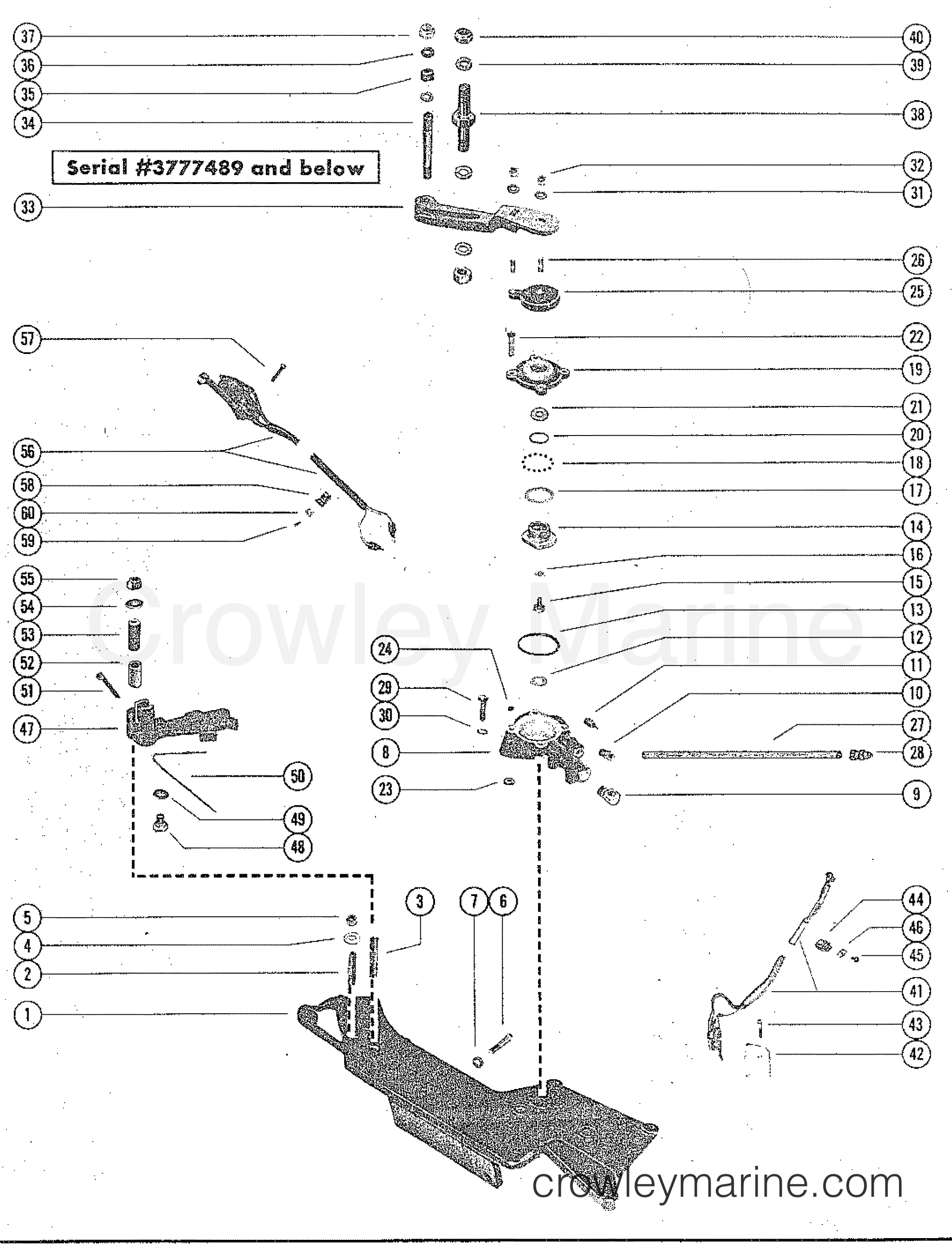 SHIFT BRACKET, REVERSE LOCK VALVE AND ARM ASSEMBLY - 1975
