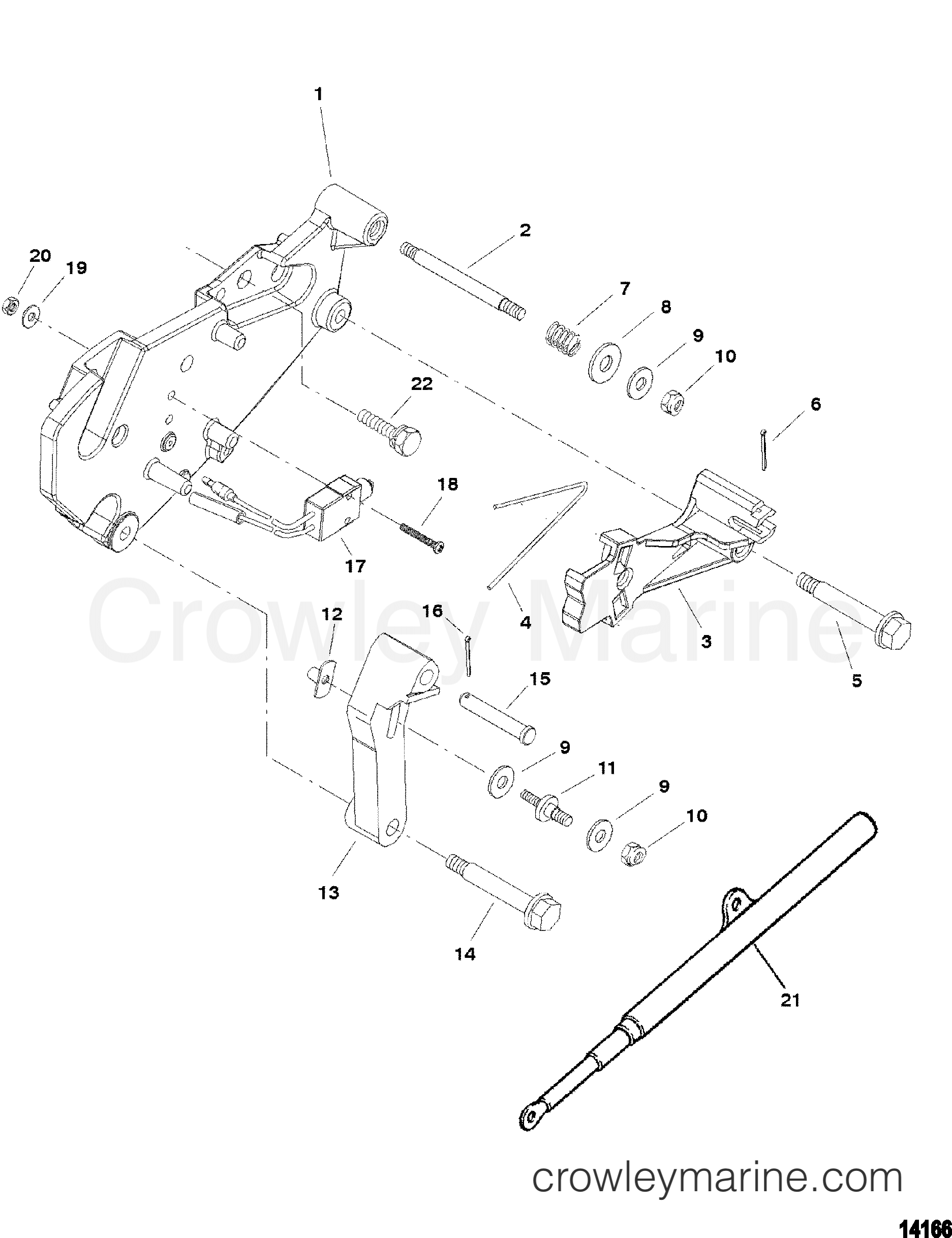1998 Stern Drive 5.7L EFI [ALPHA] - 4331069M1 - SHIFT BRACKET(ALPHA ENGINES)