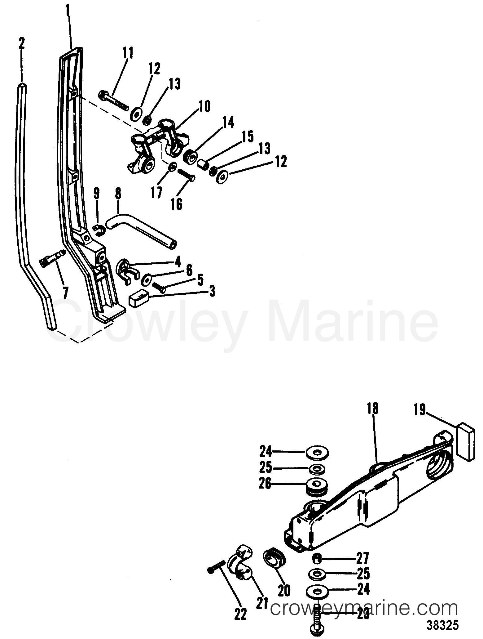 1989 Outboard 90 [ELPTO] - 70904129C - COWL MOUNTING BRACKETS