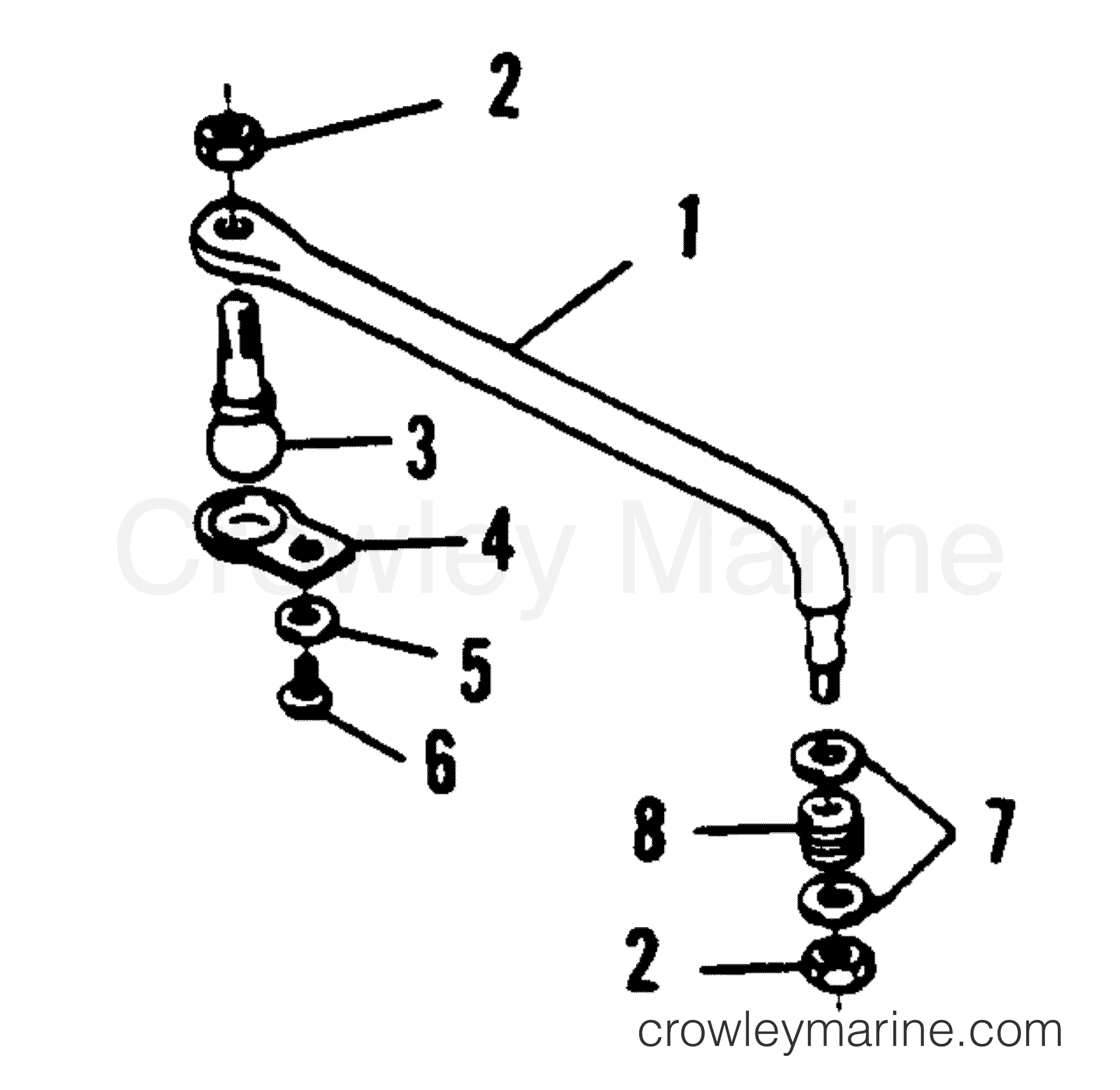 1990 Outboard 150 - H1508A90A [A] - STEERING LINK KIT