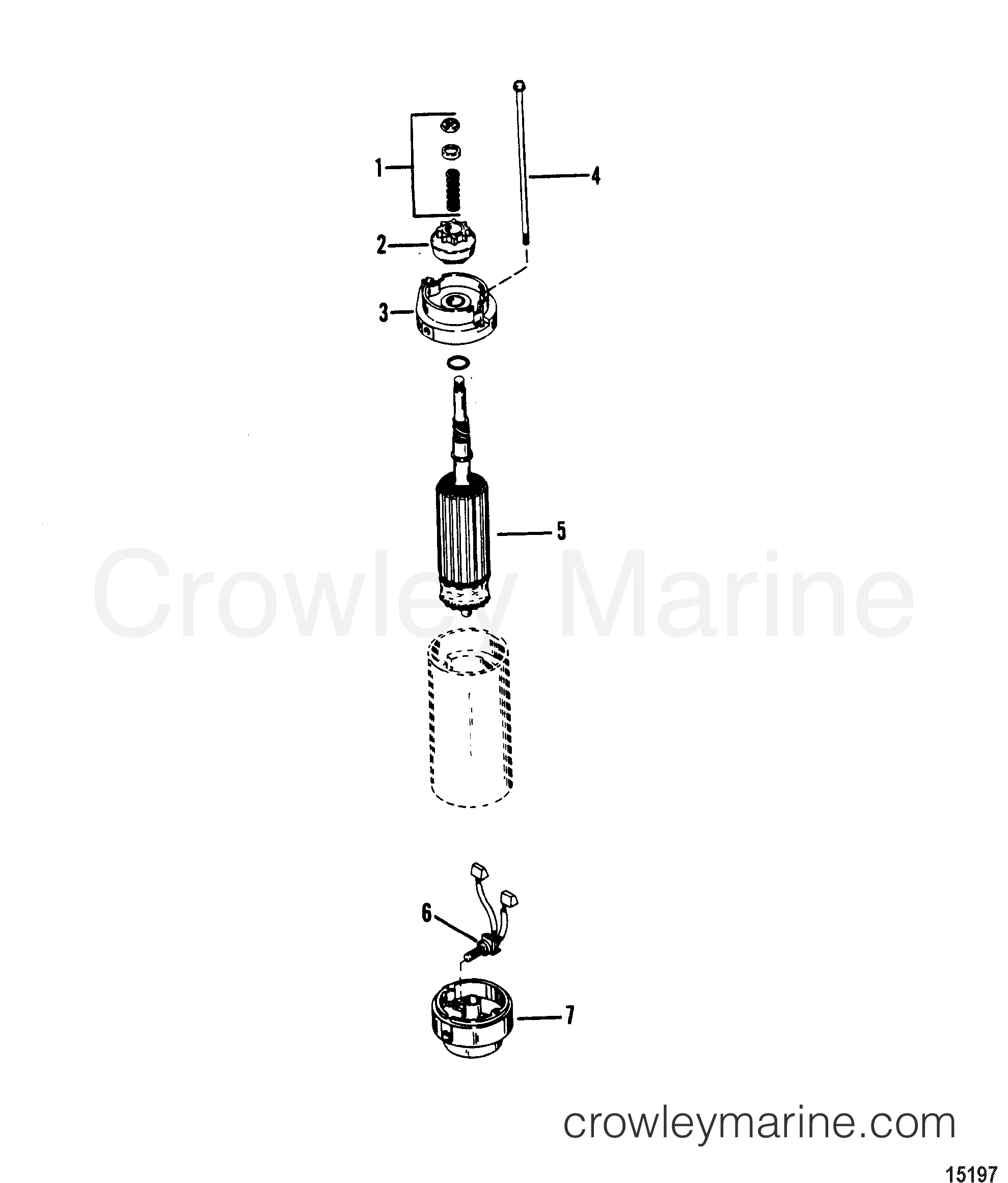 1990 Outboard 115 [EXLPTO] - 7115422SD - STARTER MOTOR(BOSCH)