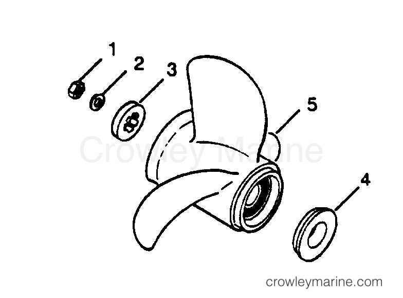 1990 Outboard 90LD - 90LD90A [L-DRIVE] [Force] - FLARED HUB PROPS