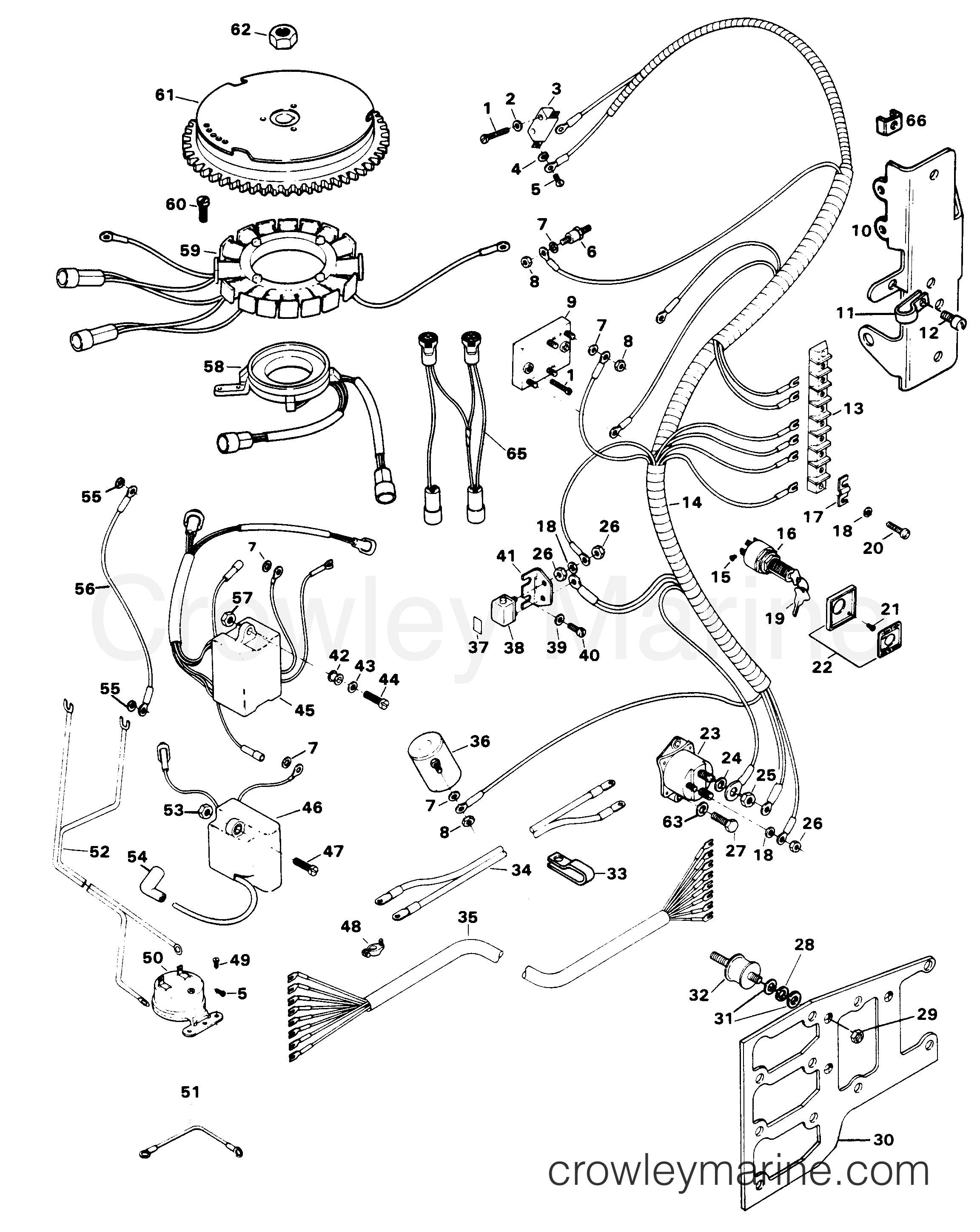 1983 Outboard 85 - 856X3L [Force] - ELECTRICAL COMPONENTS