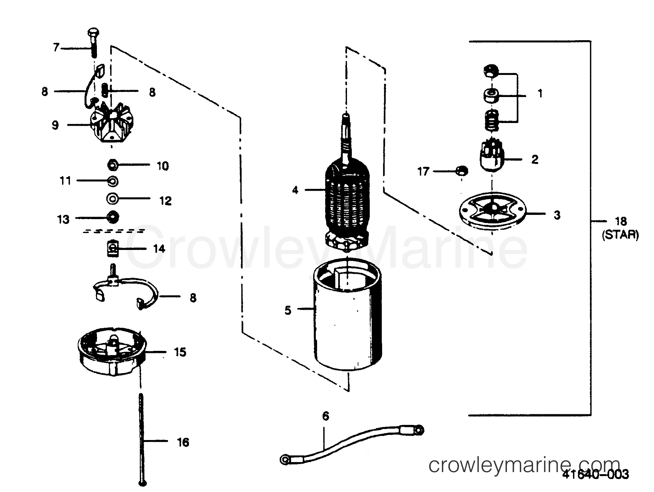 1989 Outboard 50 - 508F9C [Force] - ELECTRIC STARTER