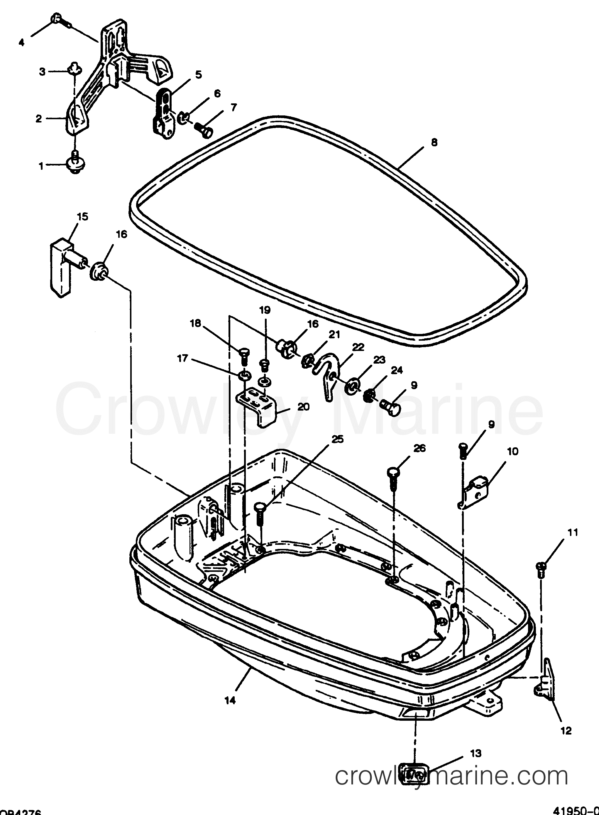 1989 Outboard 85 - 856A9A [Force] - SUPPORT PLATE