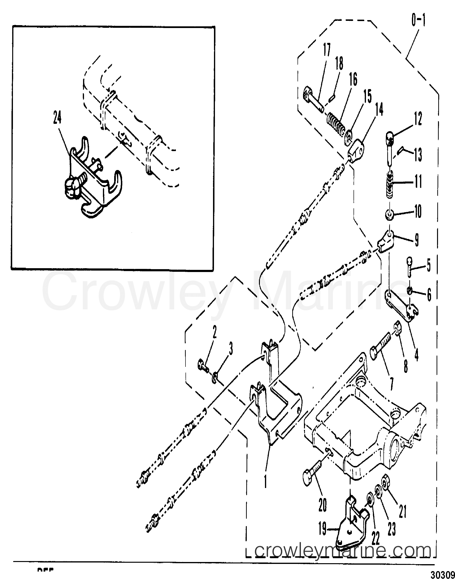 1985 Outboard 8 [ML] - 7008325 - REMOTE CONTROL ATTACHING KIT