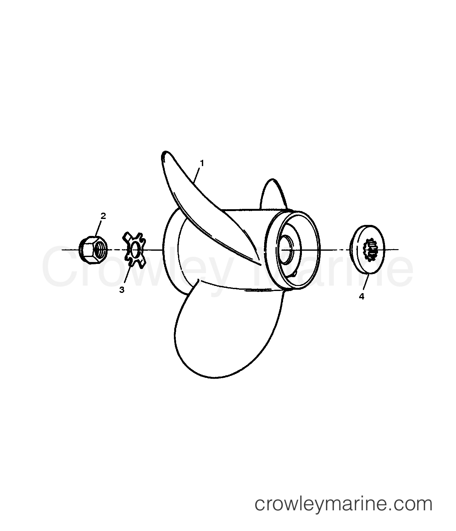 1997 Outboard 75 - H075312TD [EL] - PROPELLER COMPONENTS