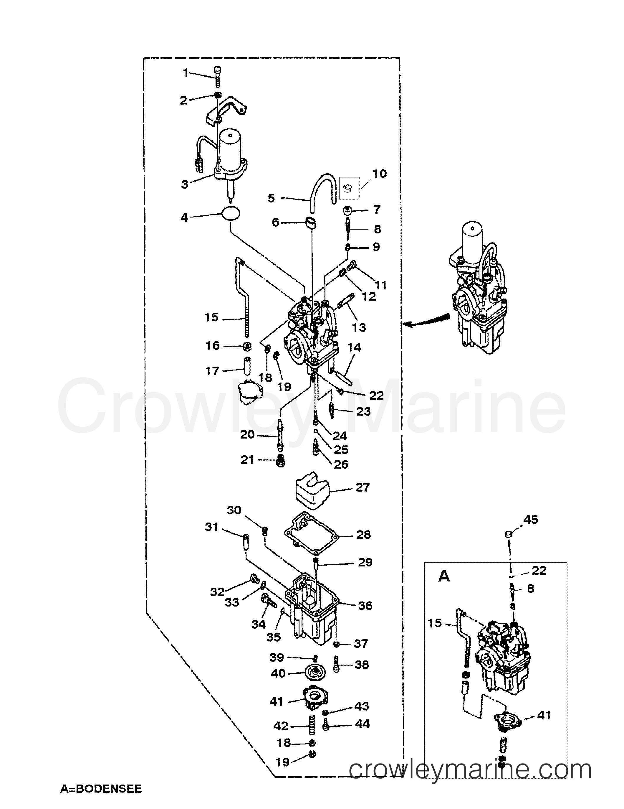 1996 Outboard 8 [MH 4] - 7F08203EF - CARBURETOR