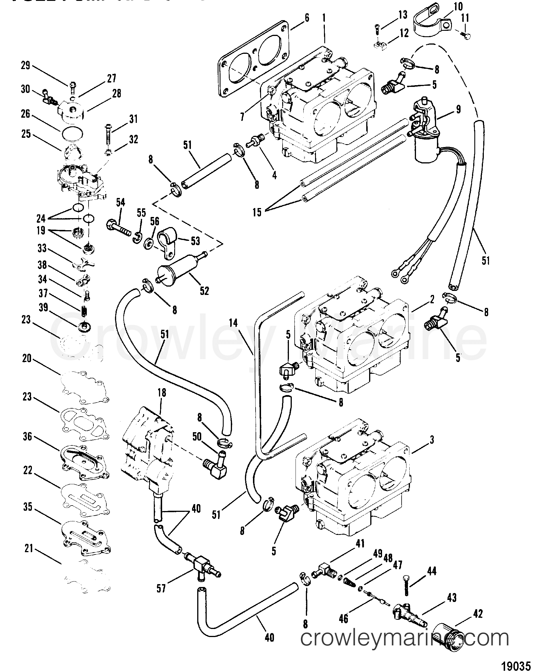 FUEL PUMP(OLD DESIGN FUEL PUMP) 1986 Outboard 135 [ELPTO] 7135826