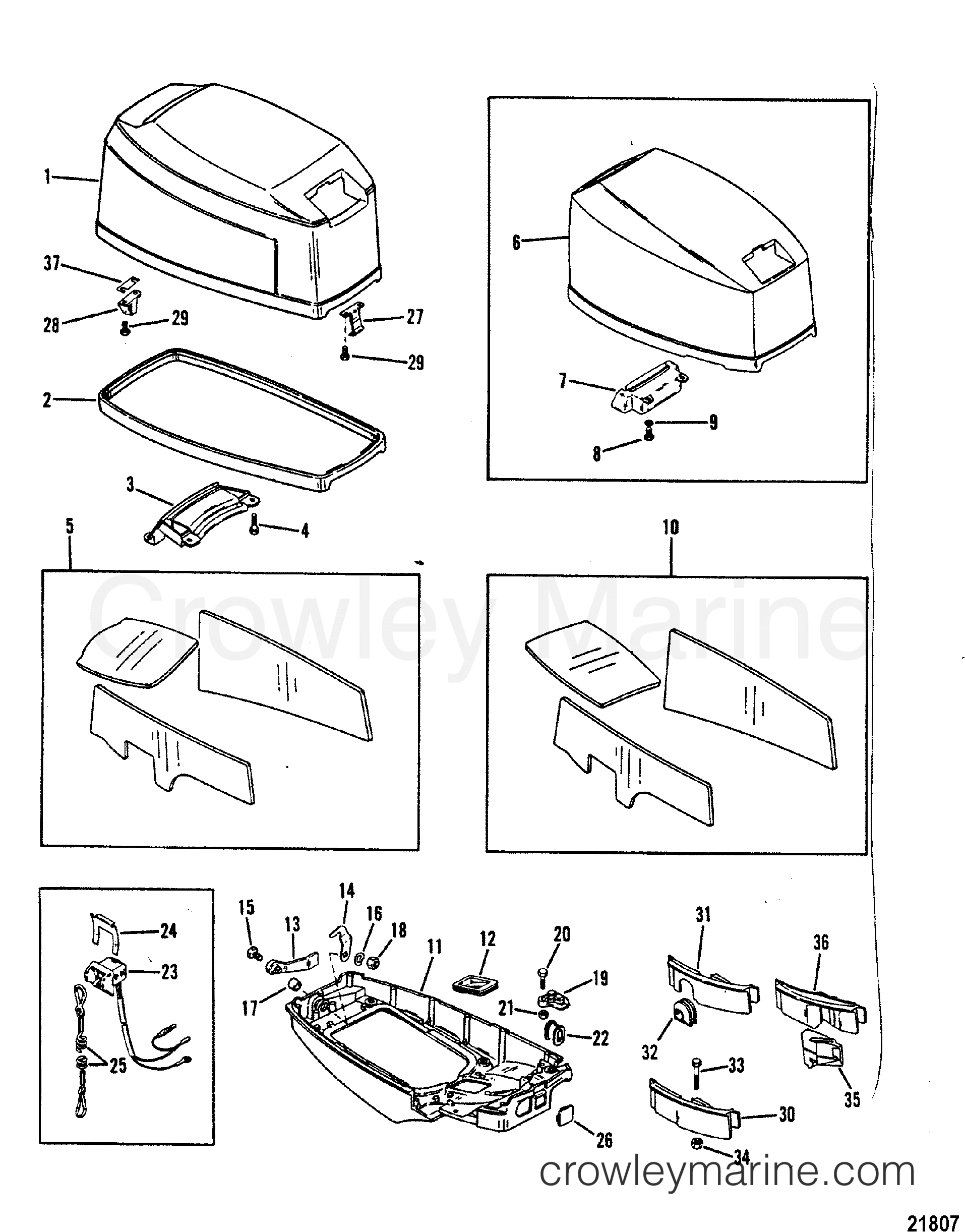 1990 Outboard 20 [MH] - 7020201SD - COWLS
