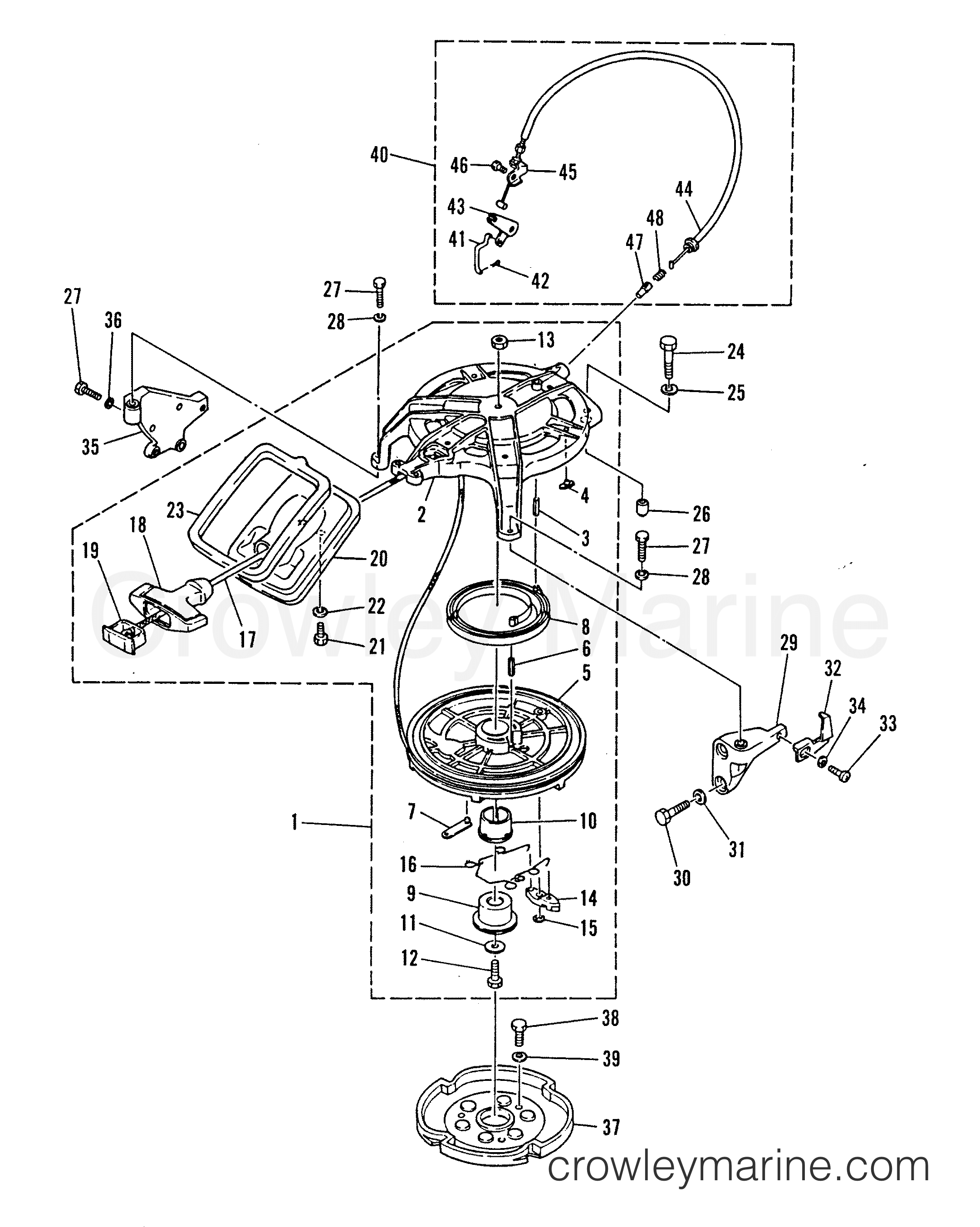1986 Outboard 40 [ELO] - 7040716 - RECOIL STARTER