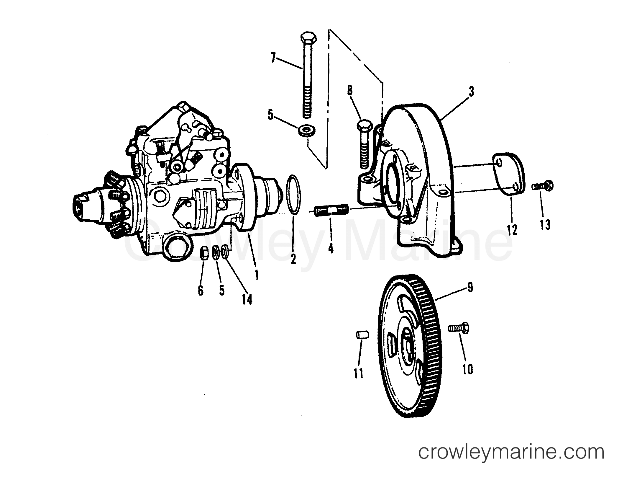 1996 Inboard Engine 7.3L [D-TRONIC] - 3733299JS - INJECTOR PUMP