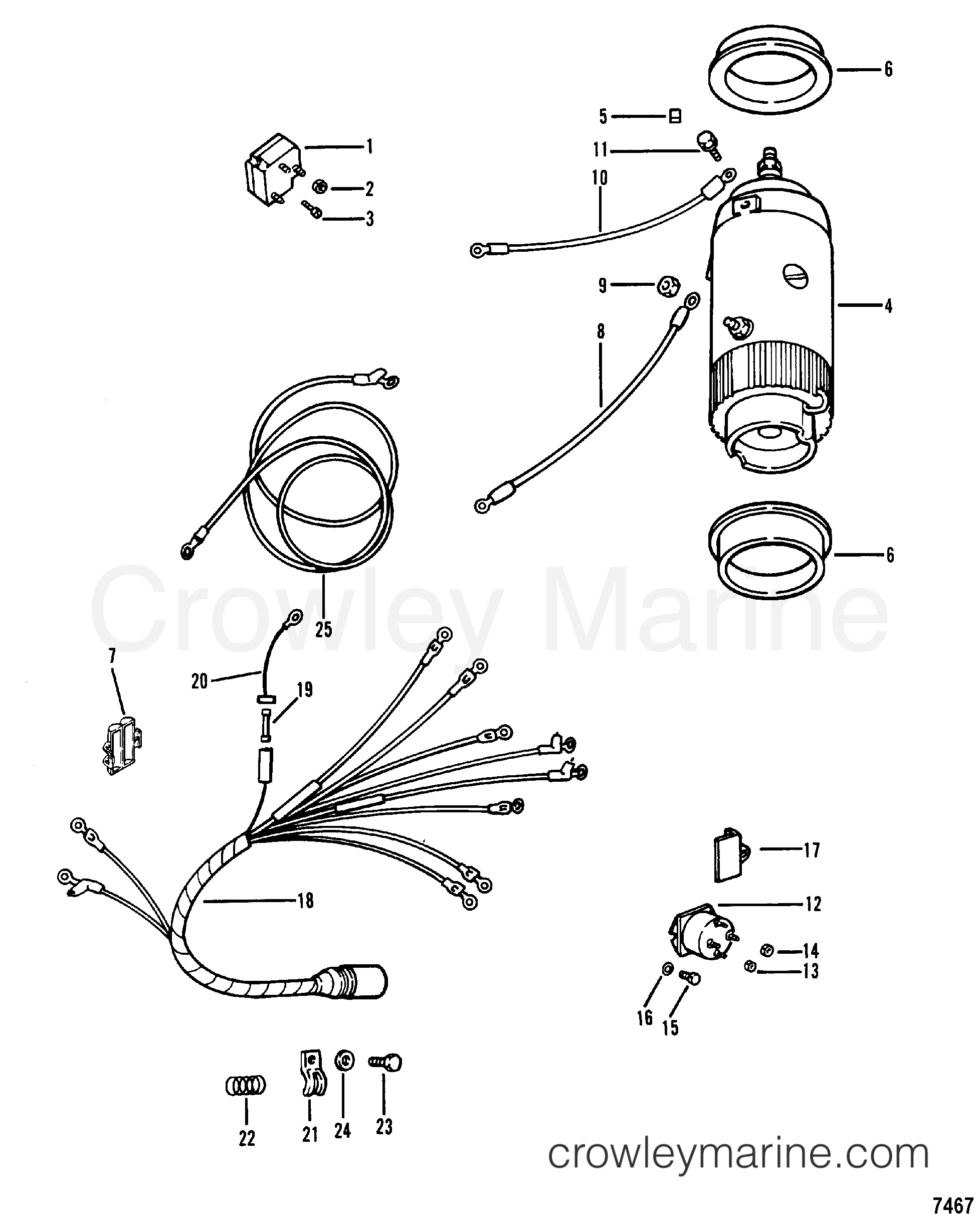 1988 Outboard 45 [ELO] - 7045312NC - ELECTRIC COMPONENTS