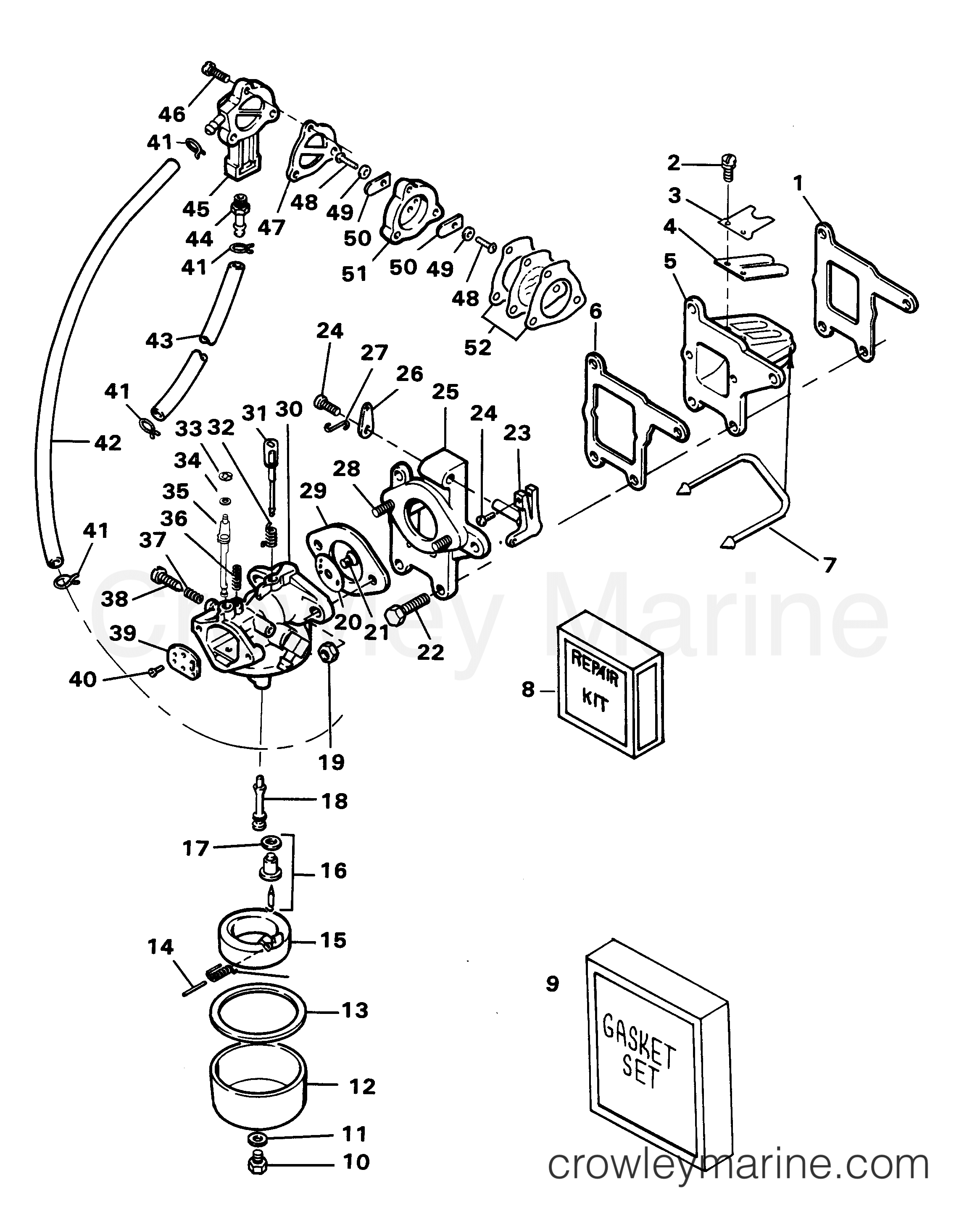 1981 Outboard 7.5 - 71B1B - FUEL SYSTEM